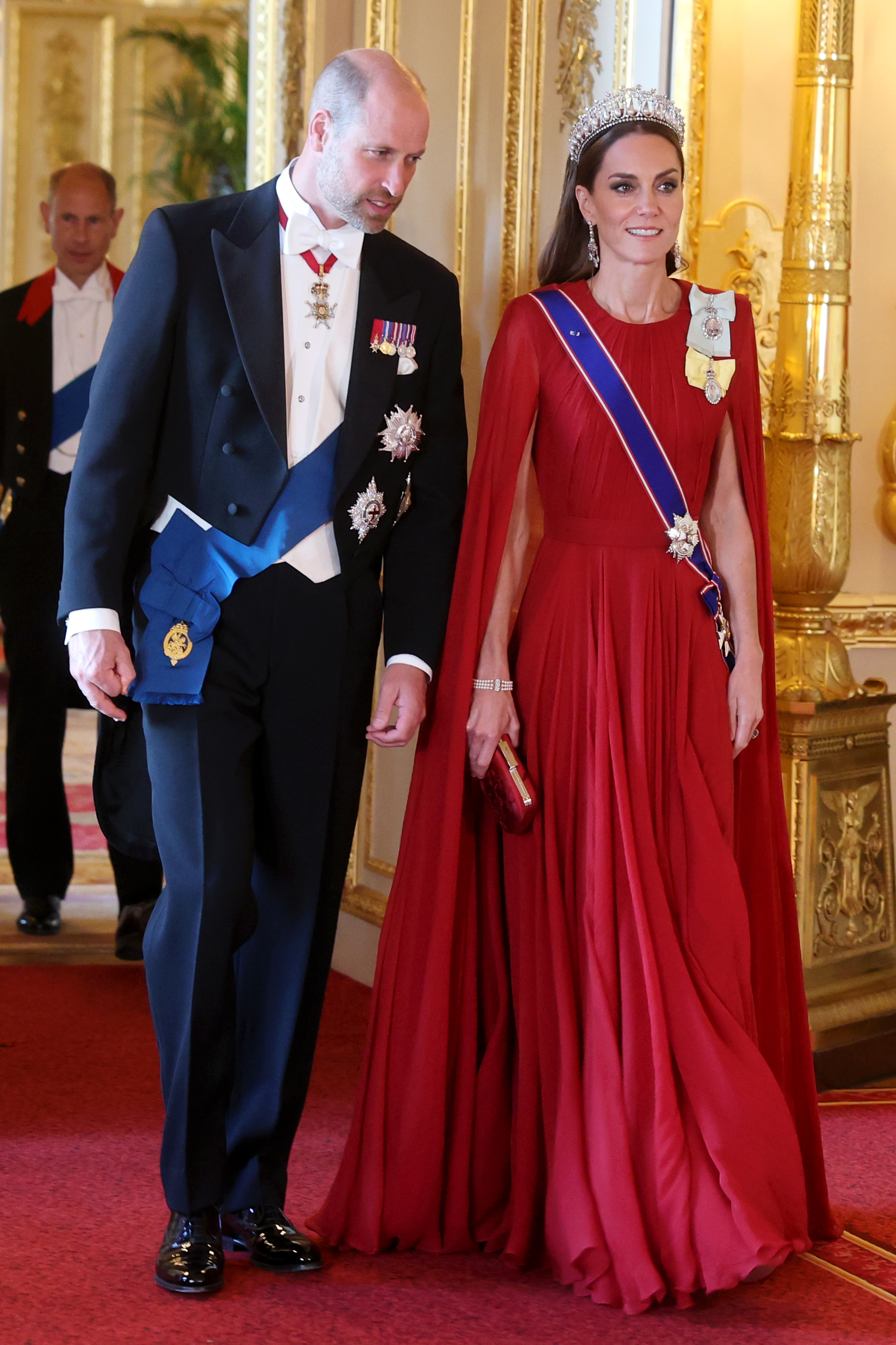 Prince William and Princess Kate attend the State Banquet at Windsor Castle on July 8, 2025, in Windsor, England. | Source: Getty Images