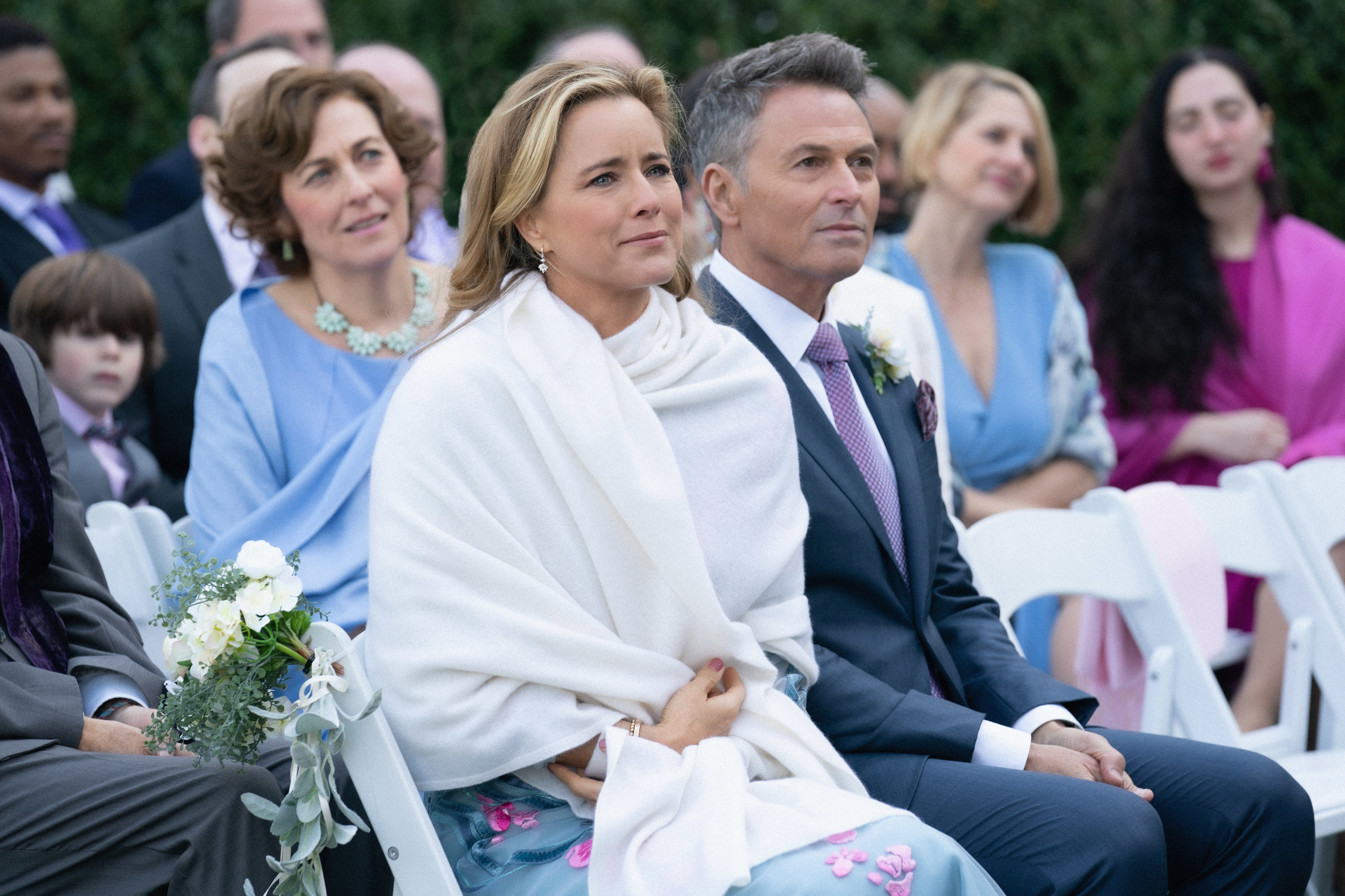 Téa Leoni as Elizabeth McCord and Tim Daly as Henry McCord on "Madam President" circa 2019 | Source: Getty Images