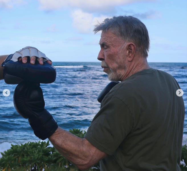 Chuck Norris pictured near the beach, dated July 2025 | Source: Instagram/chucknorris