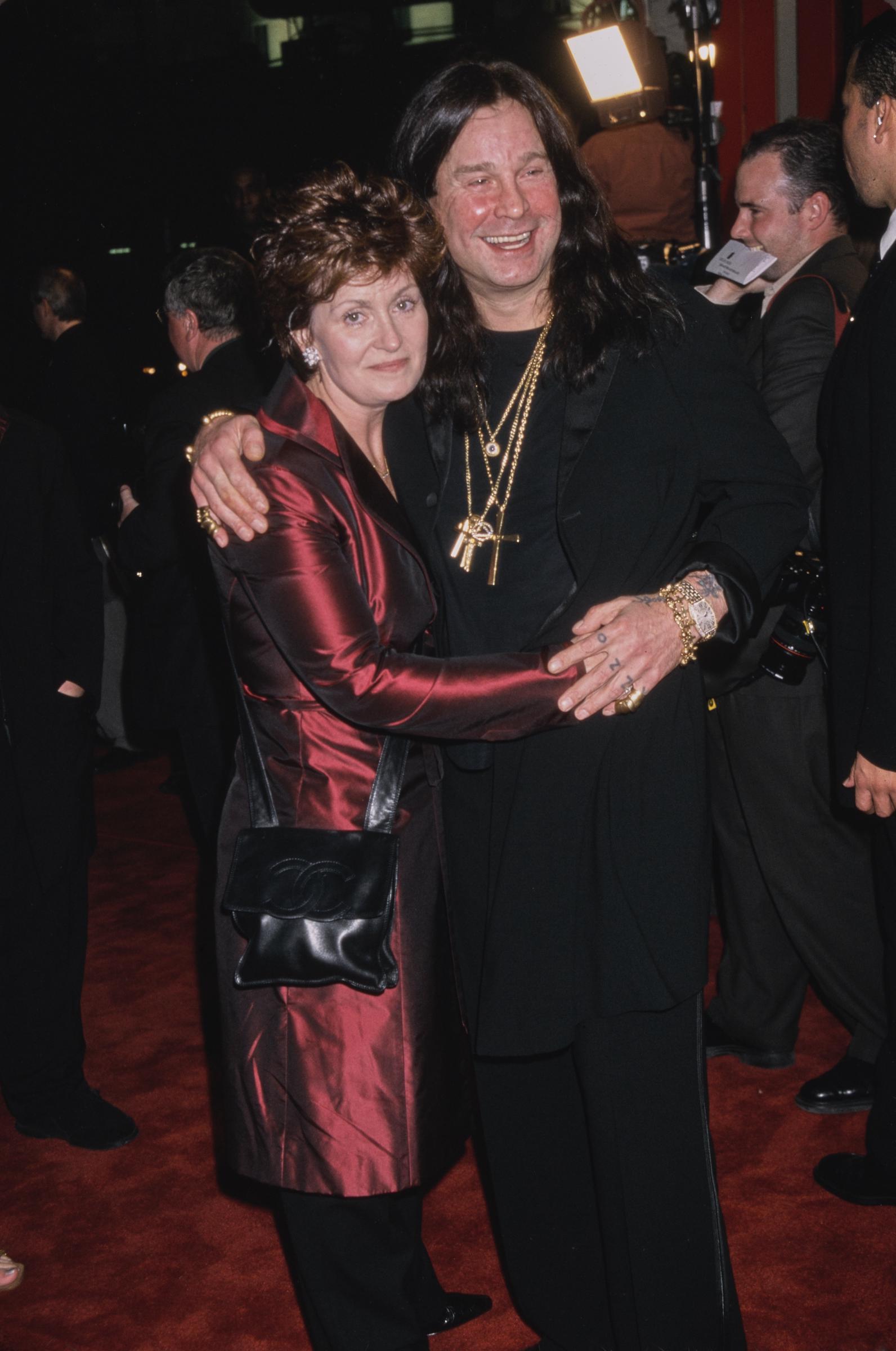 Sharon and Ozzy Osbourne are pictured at the Hollywood premiere of 'Little Nicky' at the Mann Chinese Theatre on November 2, 2000, in Los Angeles, California. | Source: Getty Images