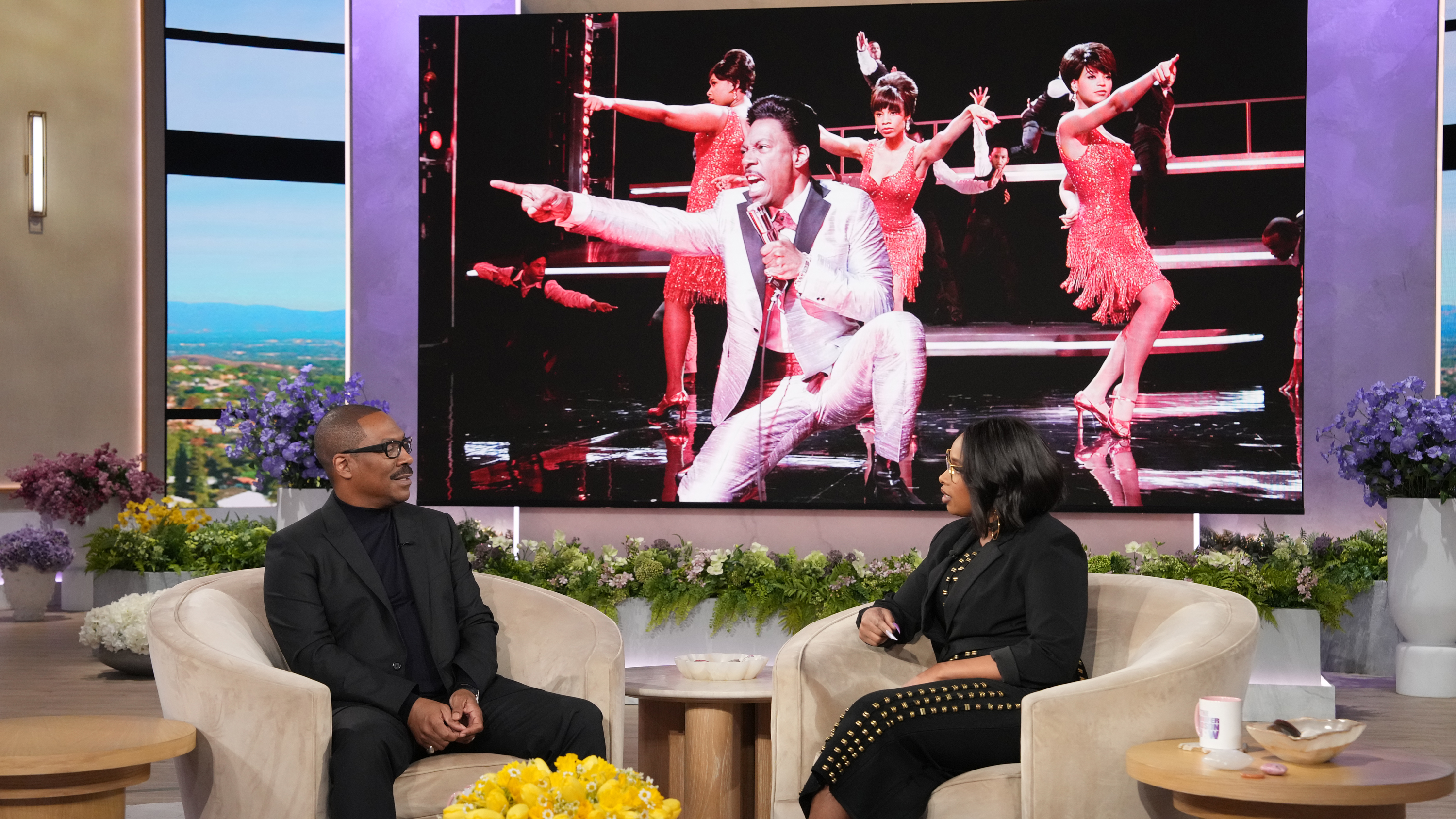 Eddie Murphy appears with Jennifer Hudson on "The Jennifer Hudson Show" airing May 29, 2025, in Burbank, California. | Source: Getty Images