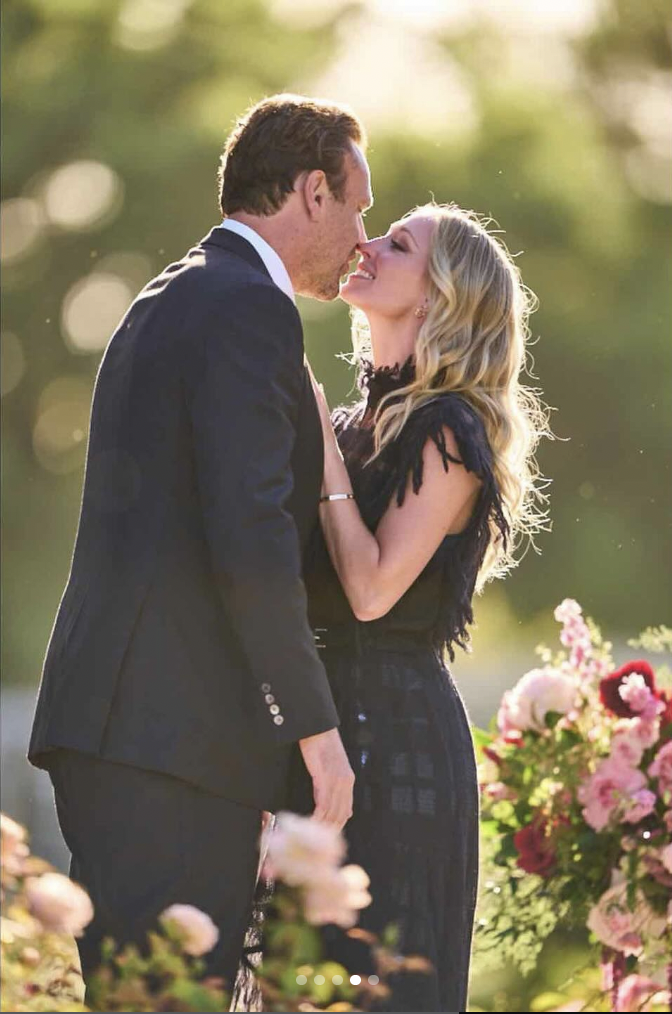 Jason Segel and Kayla Radomski during their engagement, from a post shared by Radomski in June 2025 | Source: instagram/kaylaradomski4