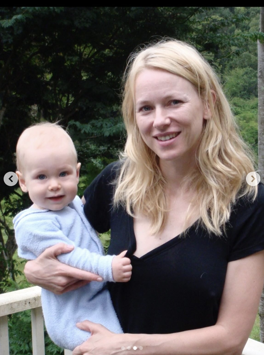 Naomi Watts and a young Sasha Schreiber, posted on July 25, 2025. | Source: Instagram/naomiwatts
