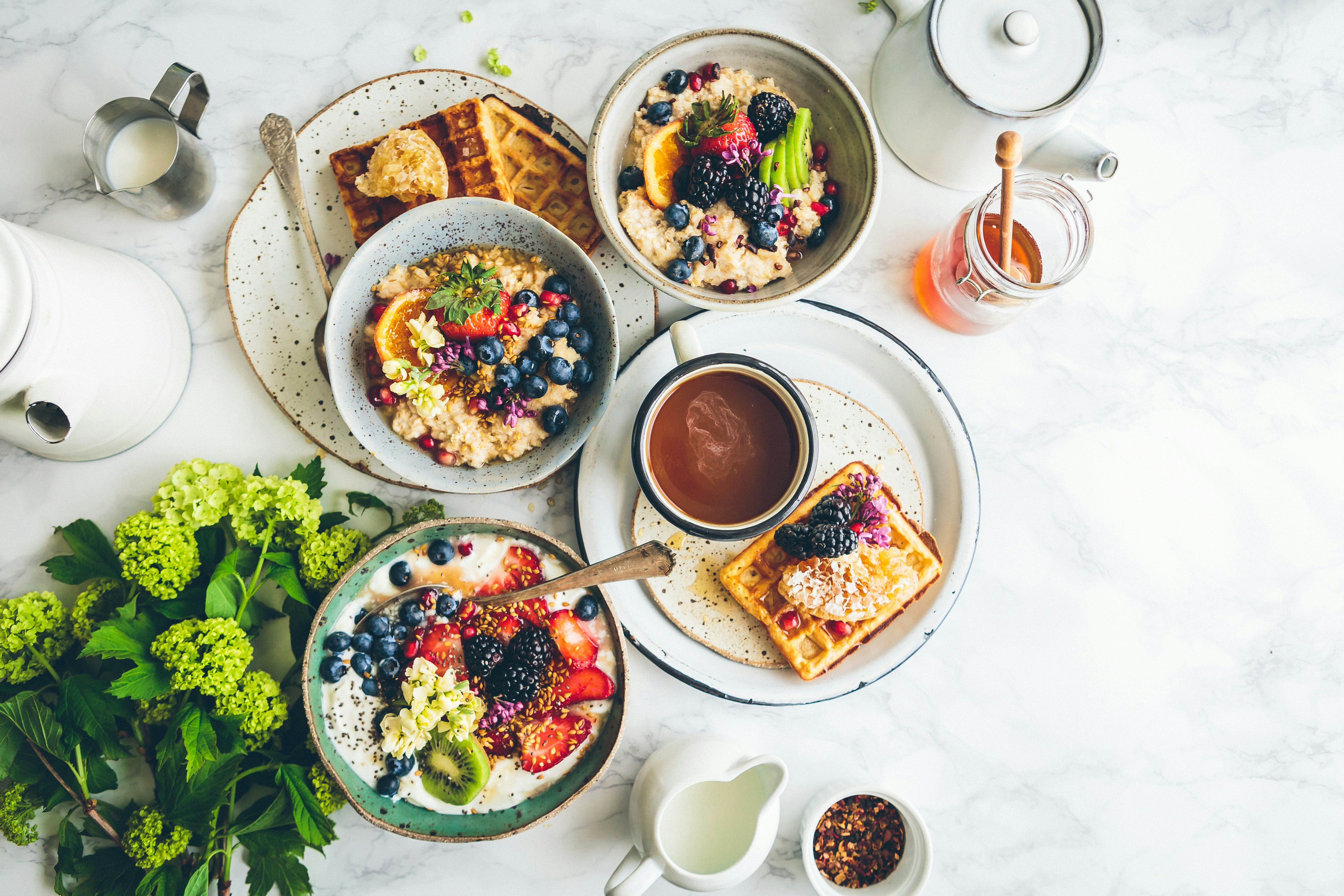 A breakfast spread on a table | Source: Unsplash