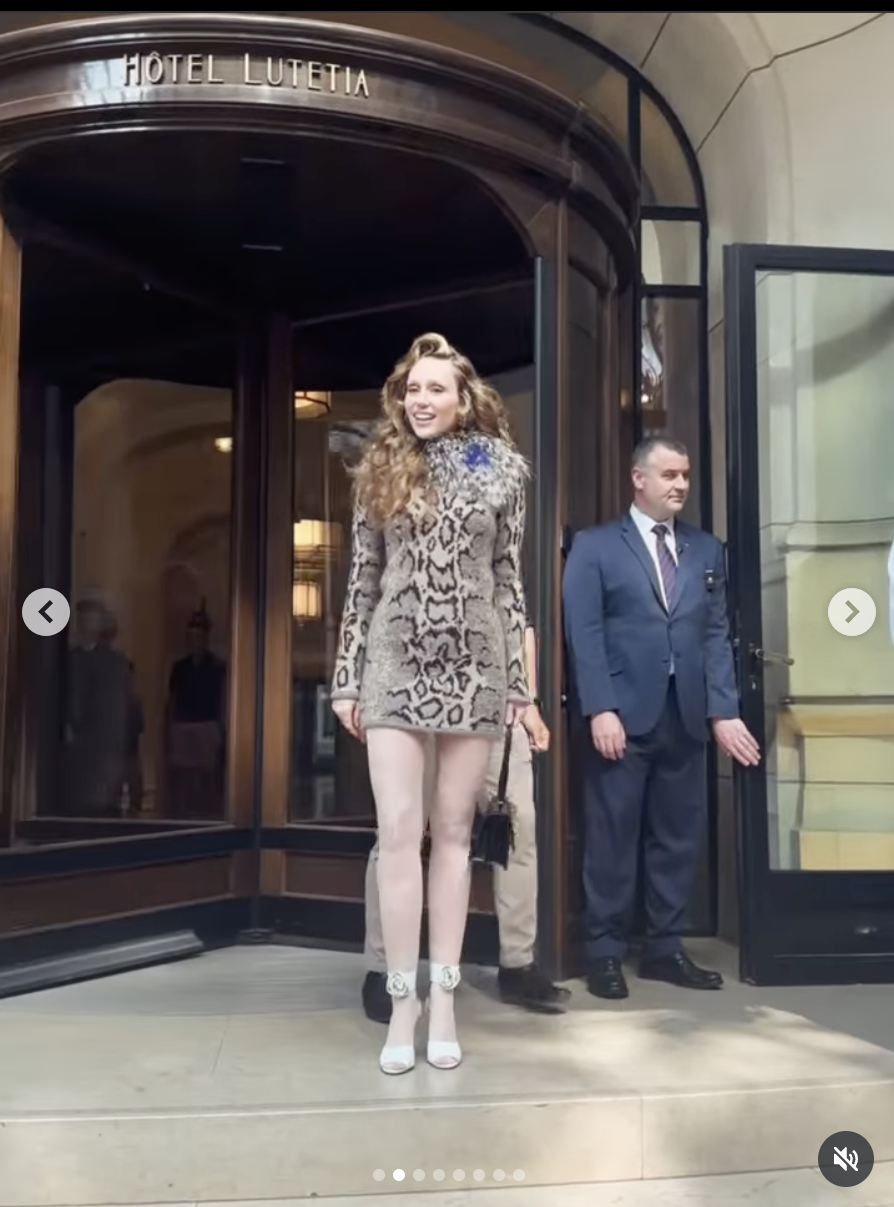 Miley Cyrus steps out of Hotel Lutetia in Paris, France, on Tuesday, June 17, 2025 | Source: Instagram/mileycyrus
