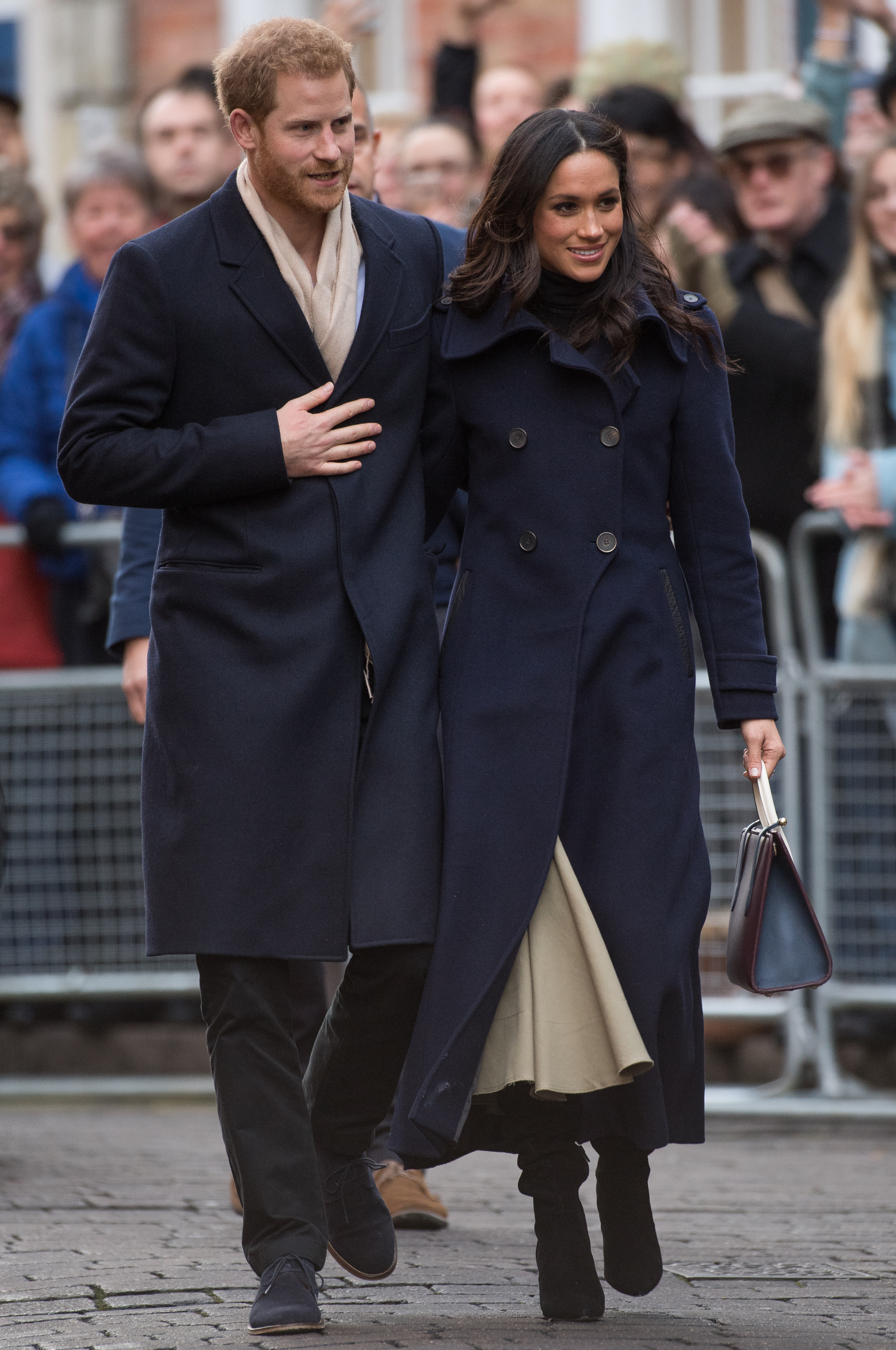 Prince Harry and Meghan Markle are photographed having their first 'Royal Engagement' on December 1, 2017, during a visit to Nottingham, England. | Source: Getty Images