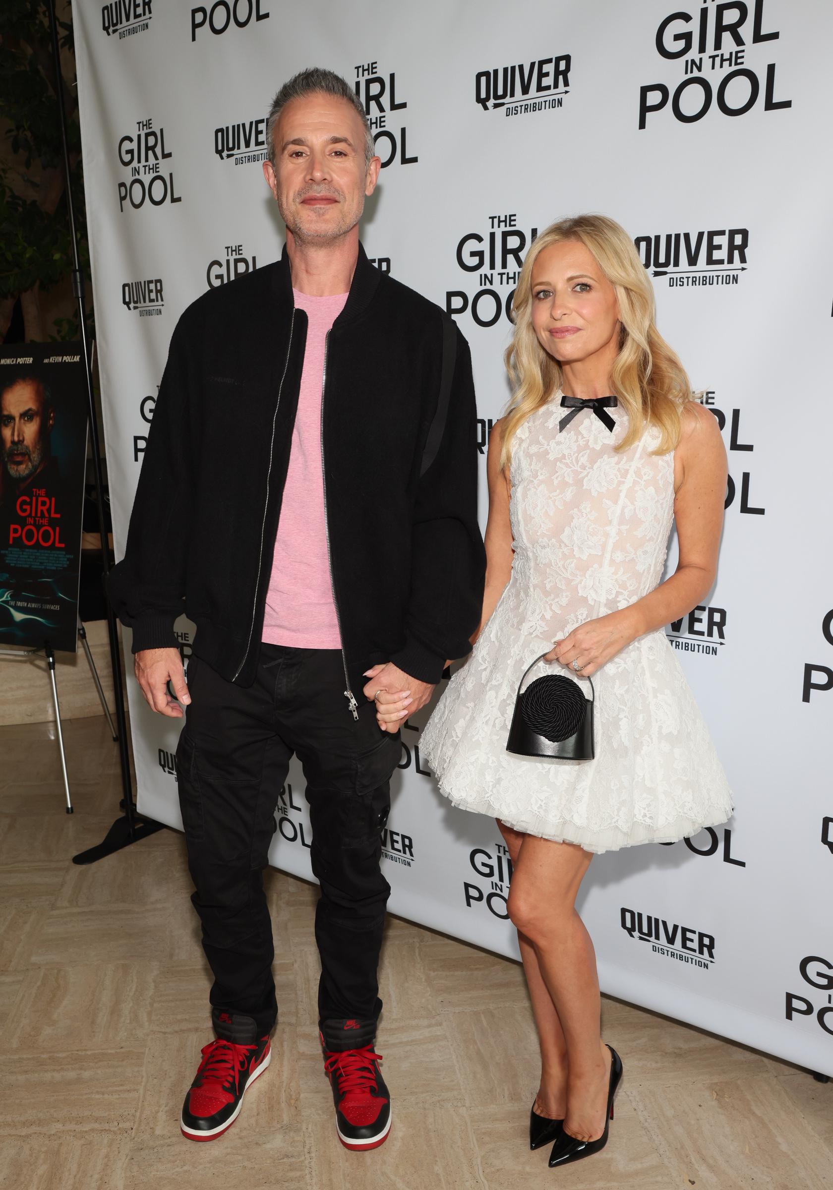 Freddie Prinze Jr. and Sarah Michelle Gellar attend the Los Angeles premiere of "The Girl In The Pool" at ALO HQ Screening Room on July 24, 2024, in Beverly Hills, California. | Source: Getty Images