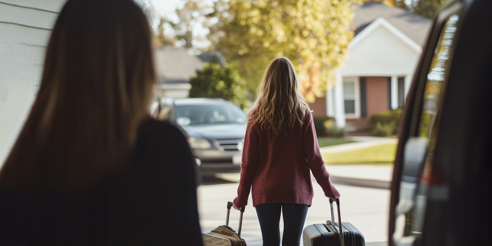 A woman with suitcases. | Source: Midjourney