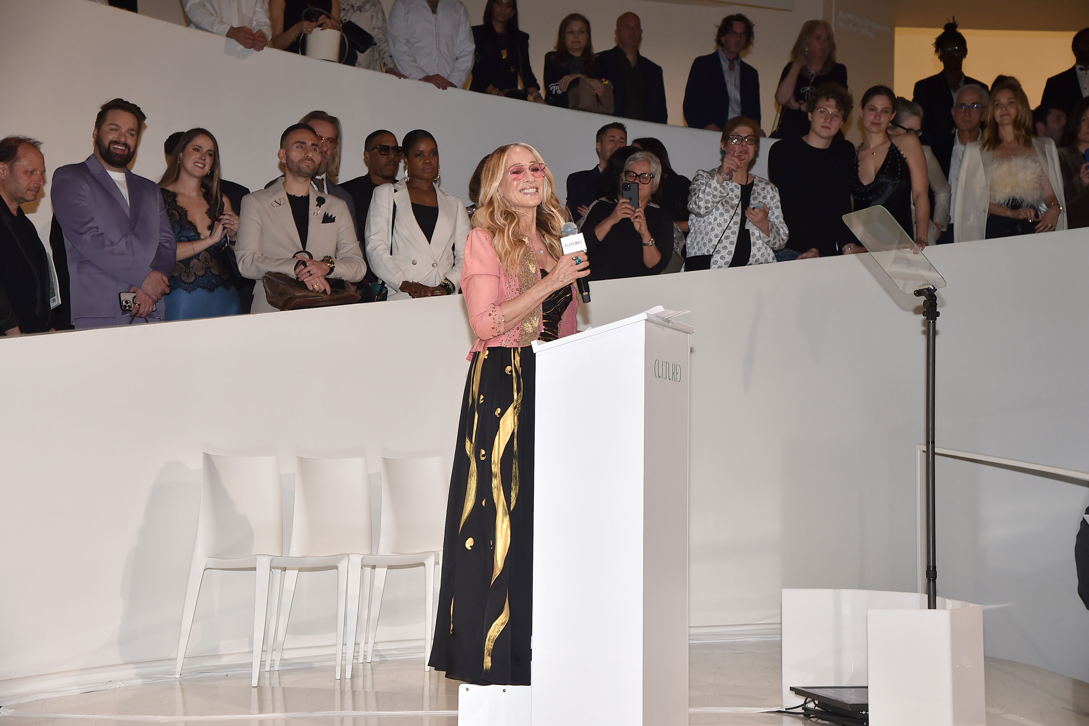 Sarah Jessica Parker at Valentino Celebrates the CULT100 held at the Guggenheim Museum on May 1, 2025, in New York City. | Source: Getty Images