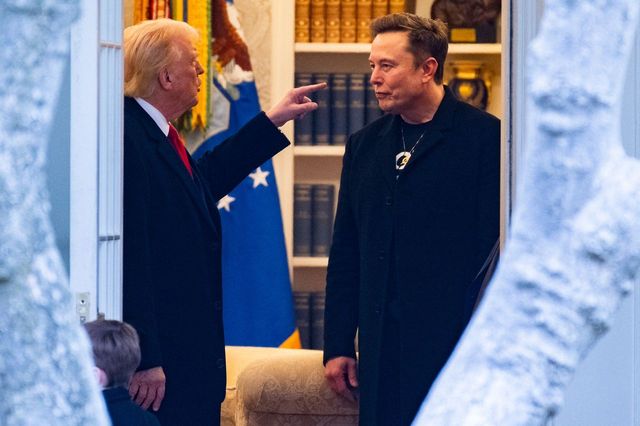 Donald Trump and Elon Musk at the White House on March 14, 2025 | Source: Getty Images