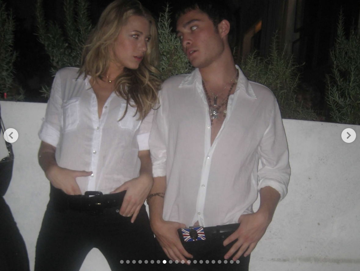 Blake Lively and Ed Westwick, posed on September 21, 2025. | Source: Instagram/blakelively