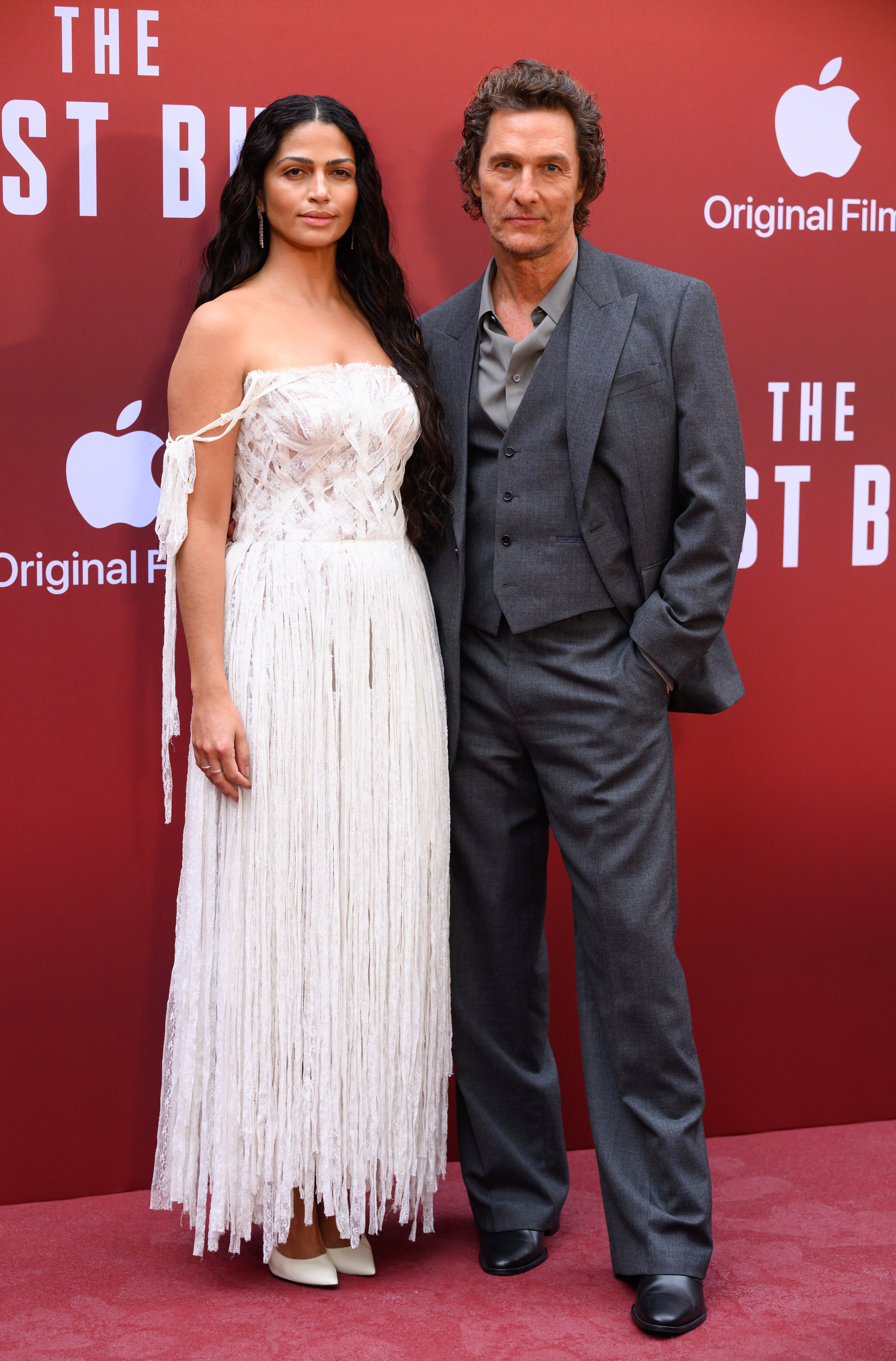 Camila Alves McConaughey and Matthew McConaughey attend a Special Screening of Apple Original Films' "The Lost Bus" at The Curzon Mayfair on September 28, 2025, in London, England. | Source: Getty Images
