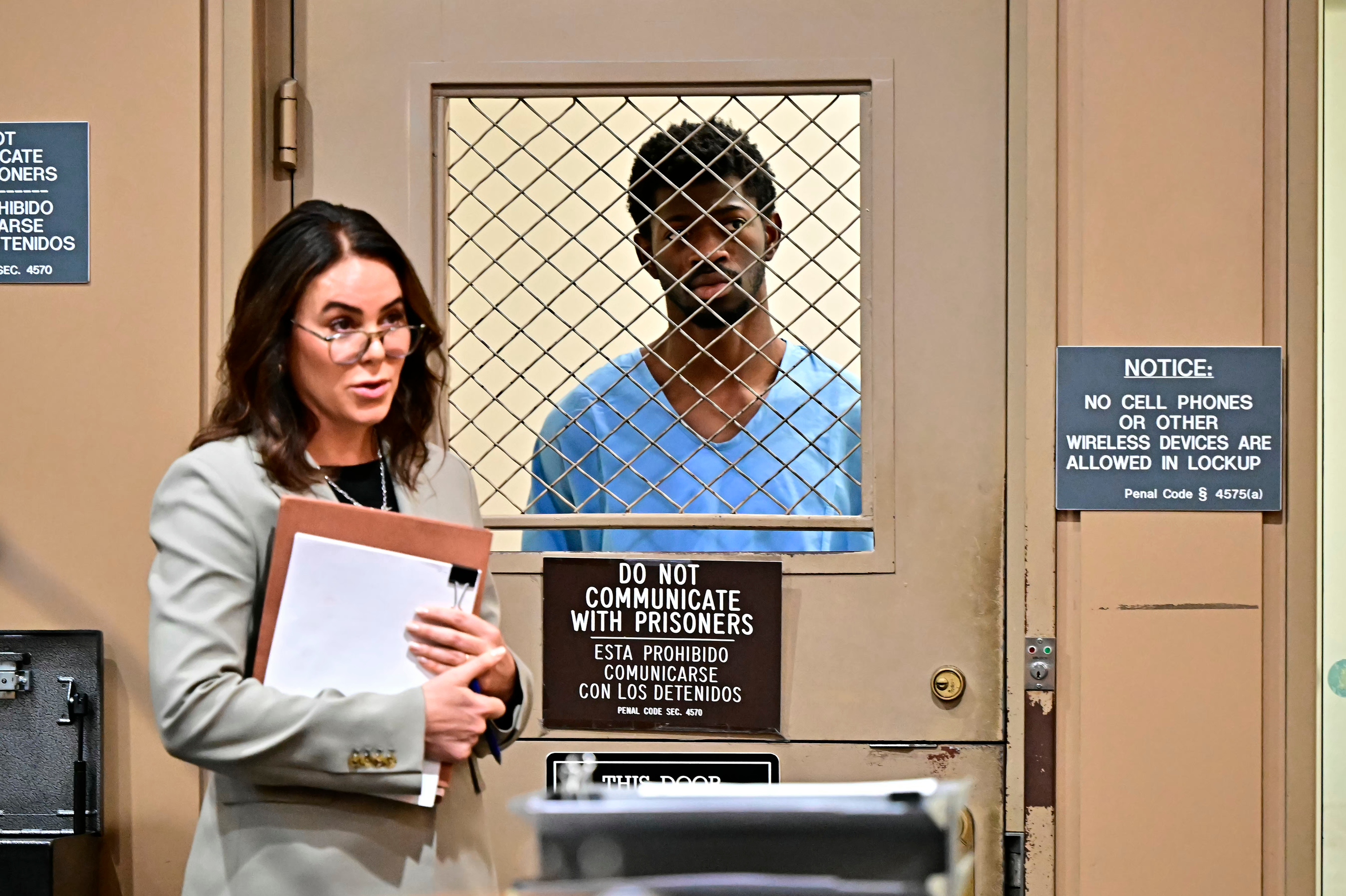 Lil Nas X, alongside his attorney Christy O'Connor (L), attends his arraignment at Los Angeles Superior Court on August 25, 2025, in Van Nuys, California. | Source: Getty Images