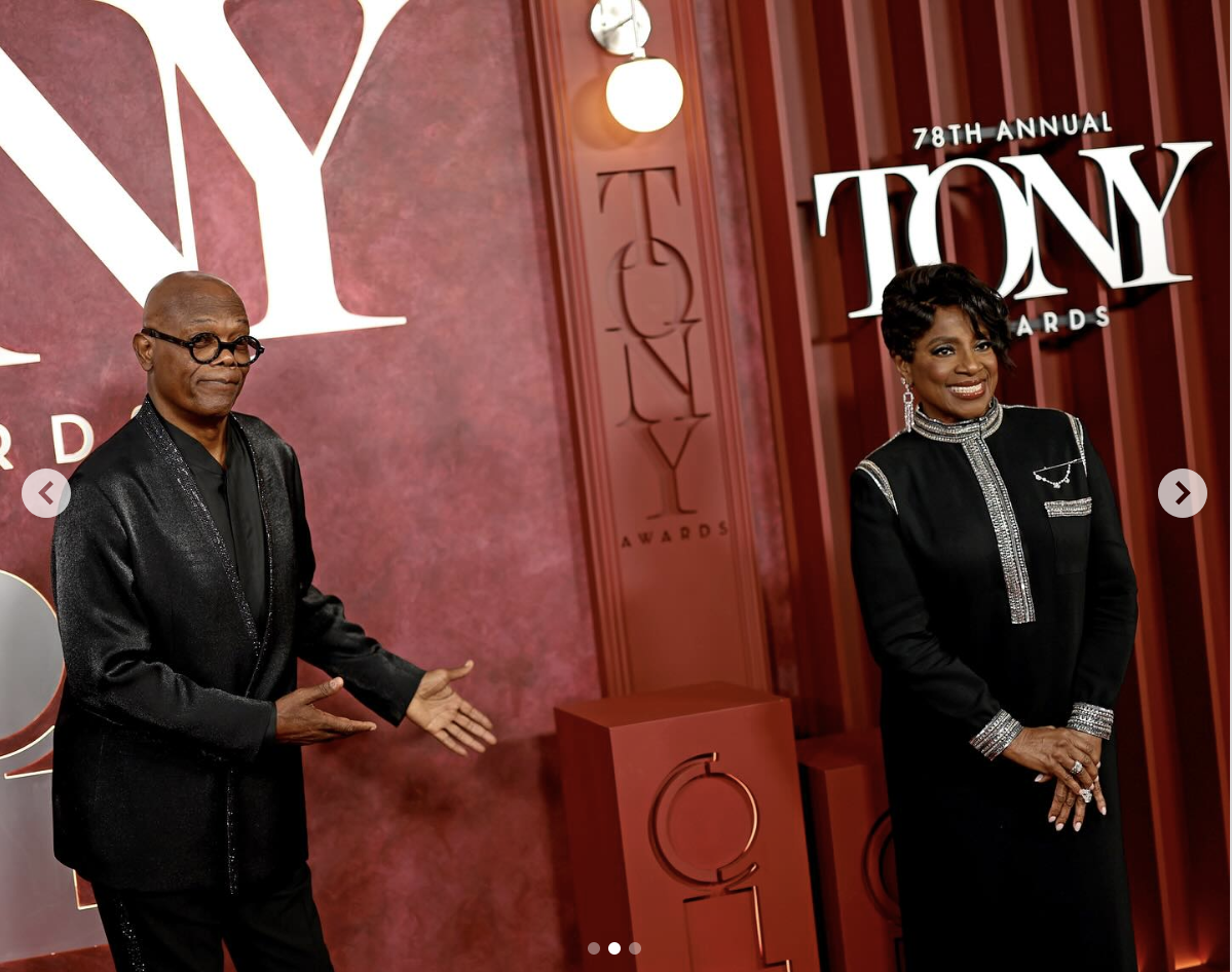 Samuel L. Jackson proudly shows off his wife LaTanya Richardson Jackson at the Tony Awards on June 8, 2025 in New York City | Source: Instagram/samuelljackson