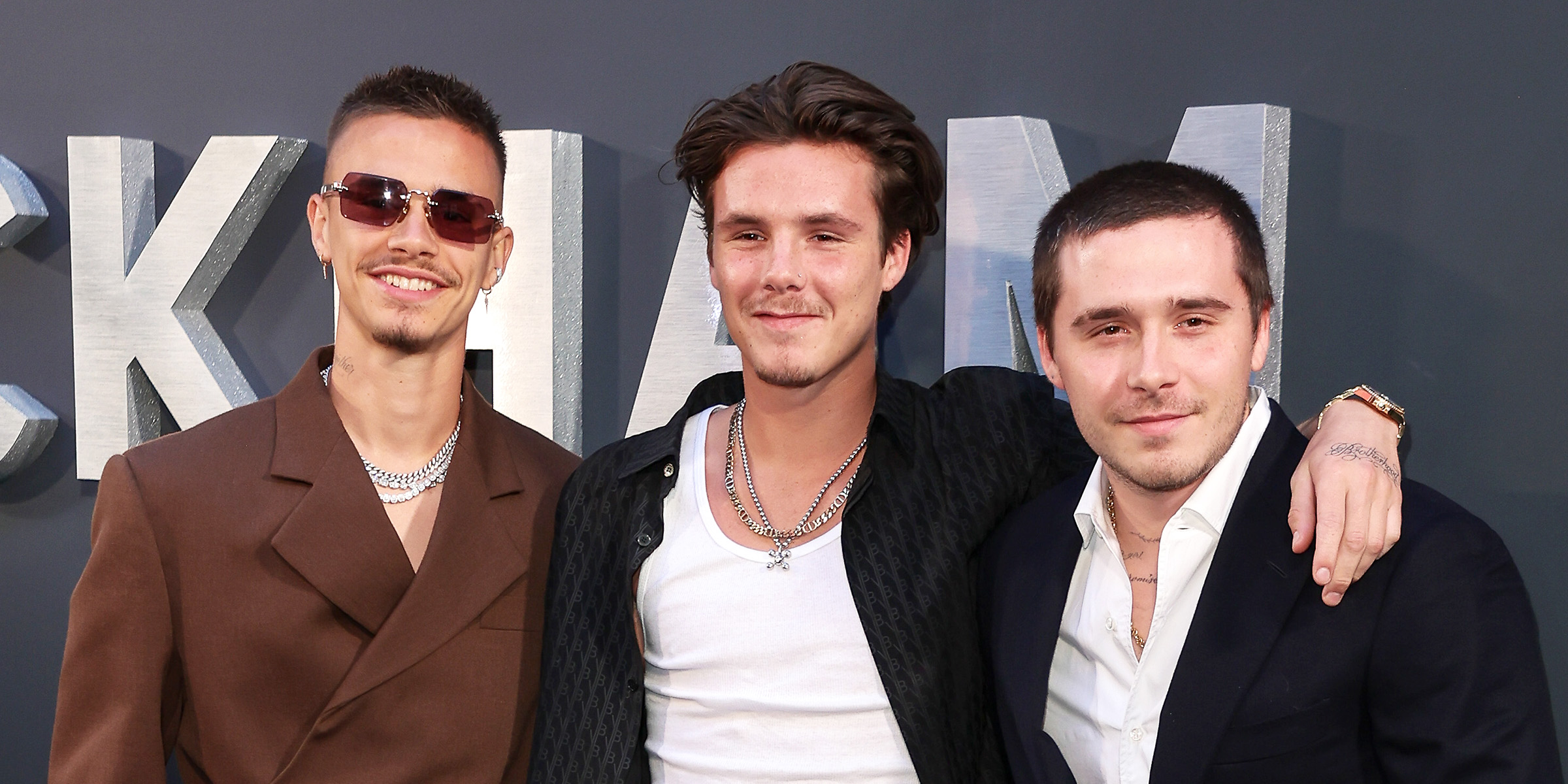 Romeo, Cruz, and Brooklyn Beckham | Source: Getty Images