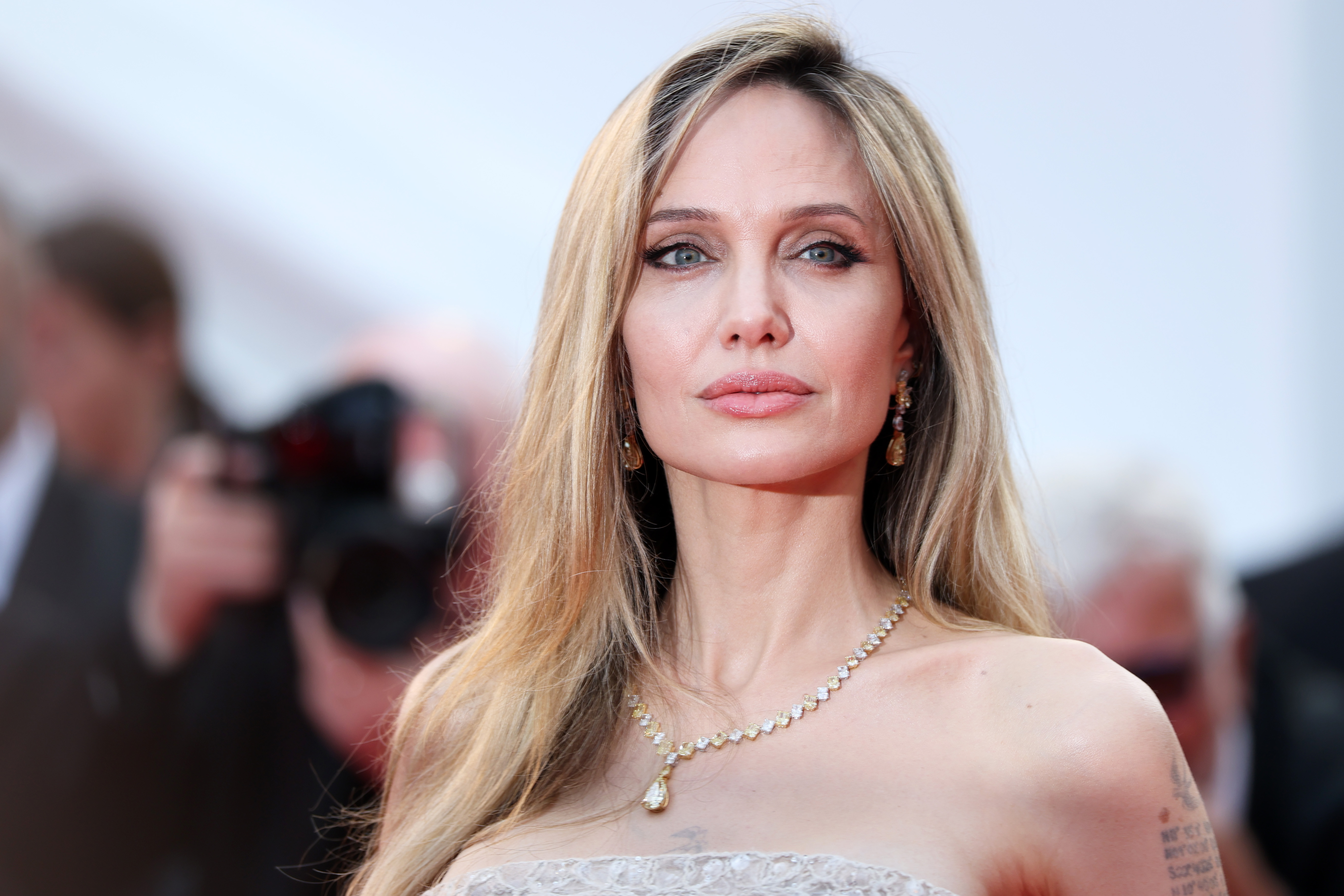 Angelina Jolie attends the "Eddington" red carpet at the 78th annual Cannes Film Festival at Palais des Festivals on May 16, 2025, in Cannes, France. | Source: Getty Images