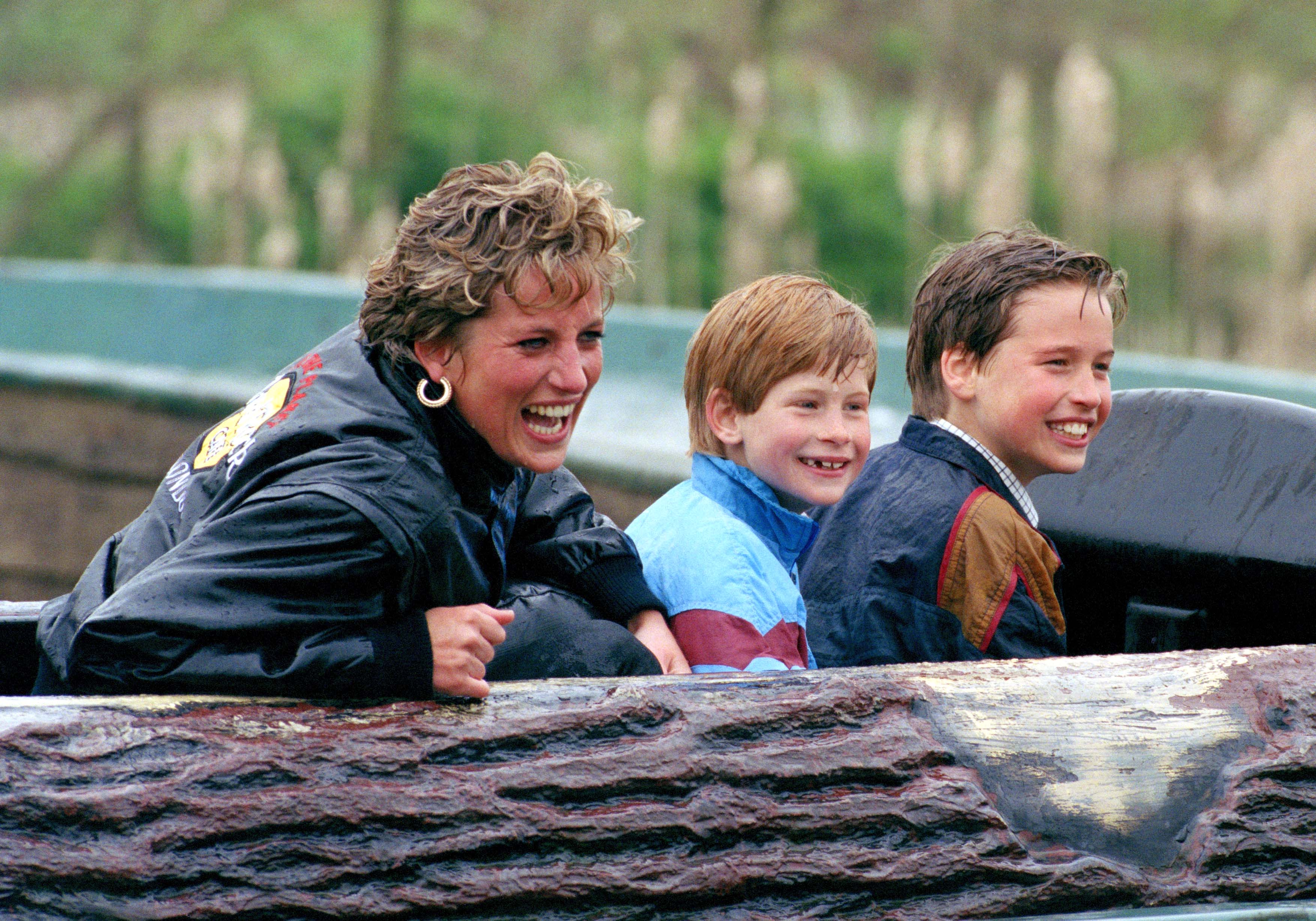 Prince William & Prince Harry Visit The Thorpe Park Amusement Park on April 13, 1993. | Source: Getty Images
