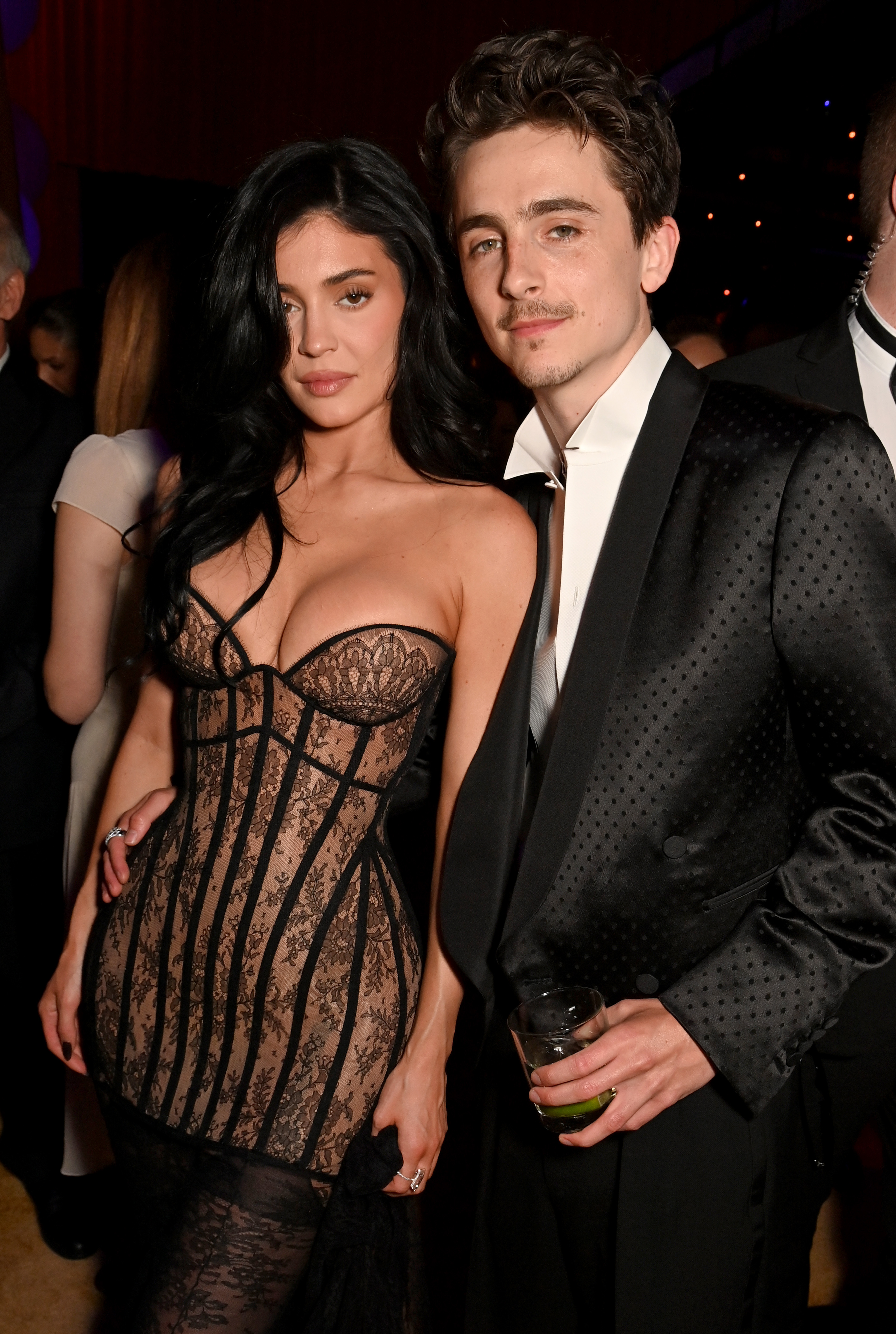 Kylie Jenner and Timothée Chalamet attend the 2025 Vanity Fair Oscar Party Hosted By Radhika Jones at Wallis Annenberg Center for the Performing Arts on March 2, 2025, in Beverly Hills, California. | Source: Getty Images