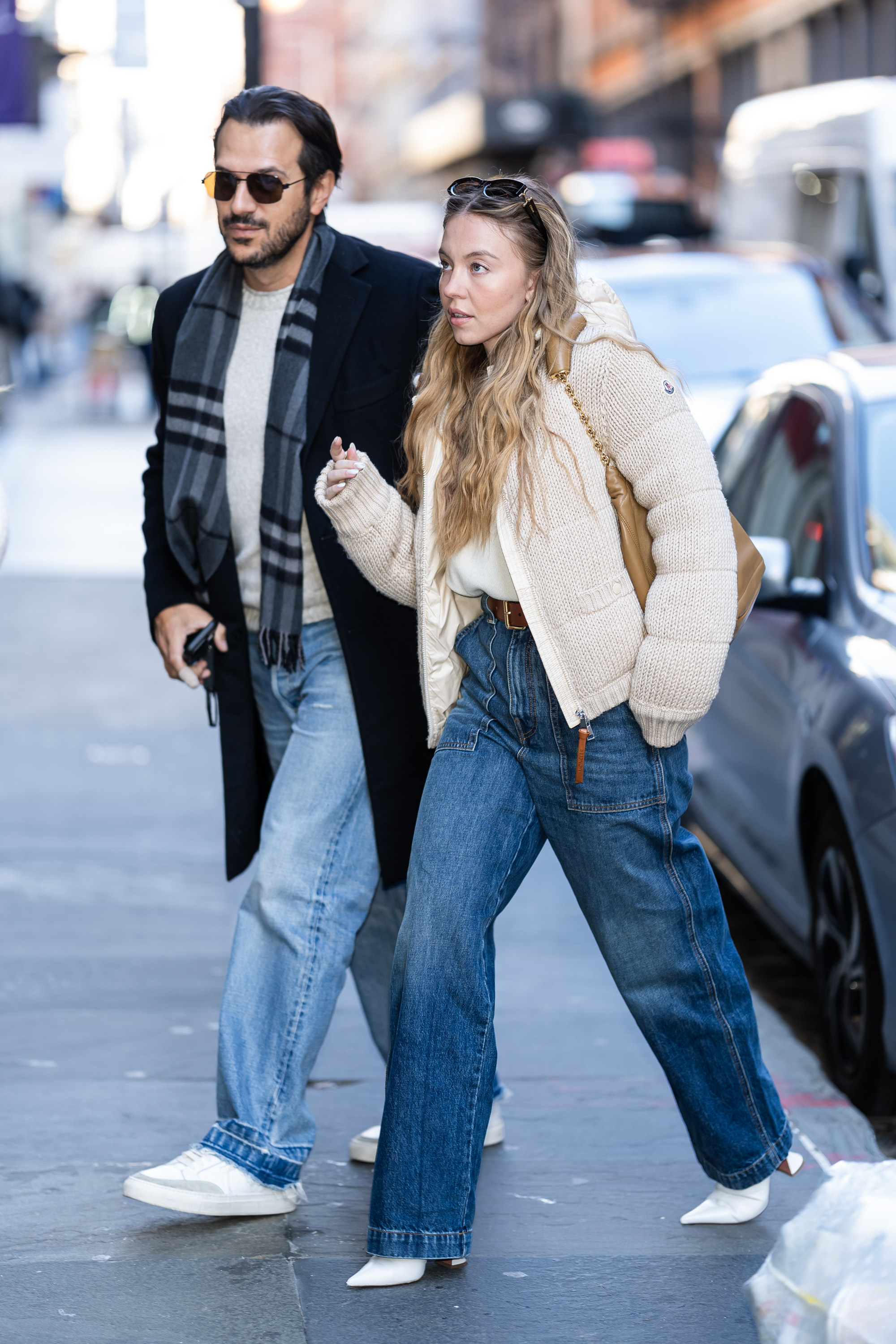 Jonathan Davino and Sydney Sweeney are seen in SoHo on December 14, 2024 in New York City. | Source: Getty Images