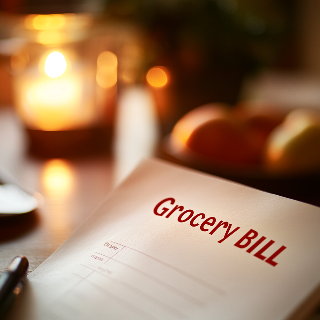 A grocery bill | Source: Midjourney