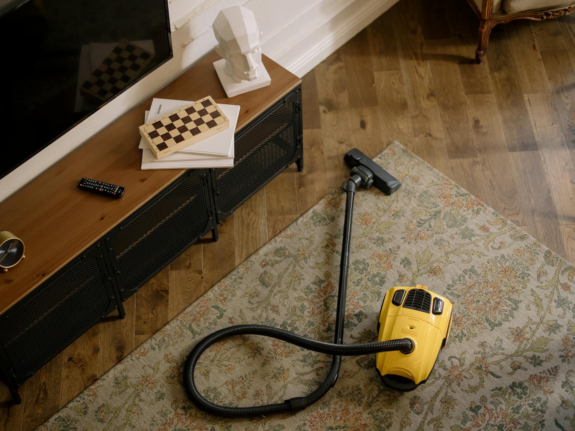 A vacuum cleaner in a living room | Source: Pexels