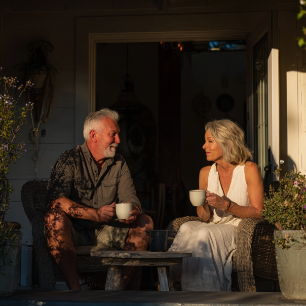 A couple relaxing in the evening | Source: Midjourney