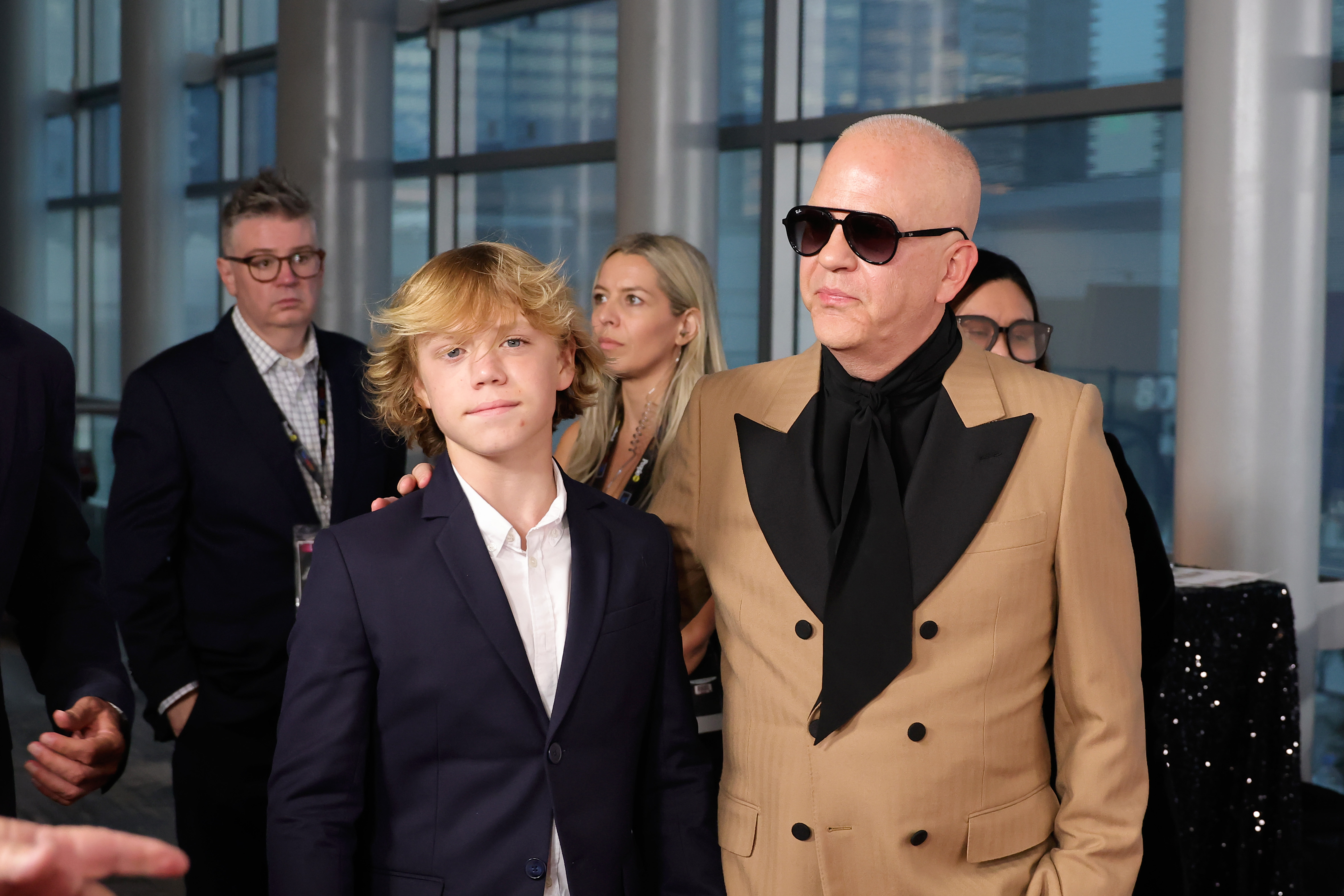Logan Phineas Miller Murphy and Ryan Murphy attend the Television Academy's 27th Annual Hall of Fame Ceremony at JW Marriott LA Live on August 16, 2025, in Los Angeles, California. | Source: Getty Images