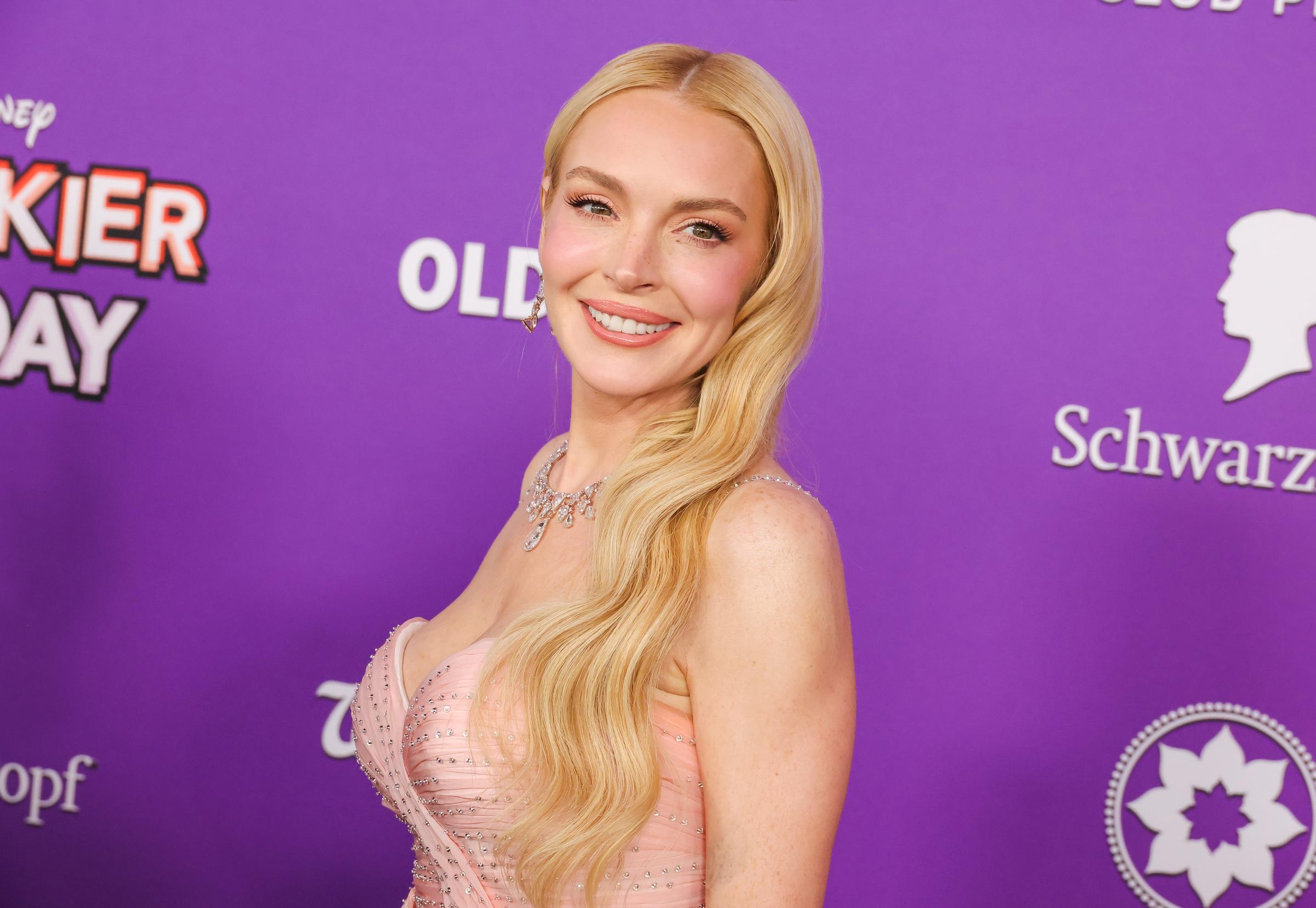 Lindsay Lohan attends the premiere of Disney's "Freakier Friday" at El Capitan Theatre on July 22, 2025, in Los Angeles, California. | Source: Getty Images