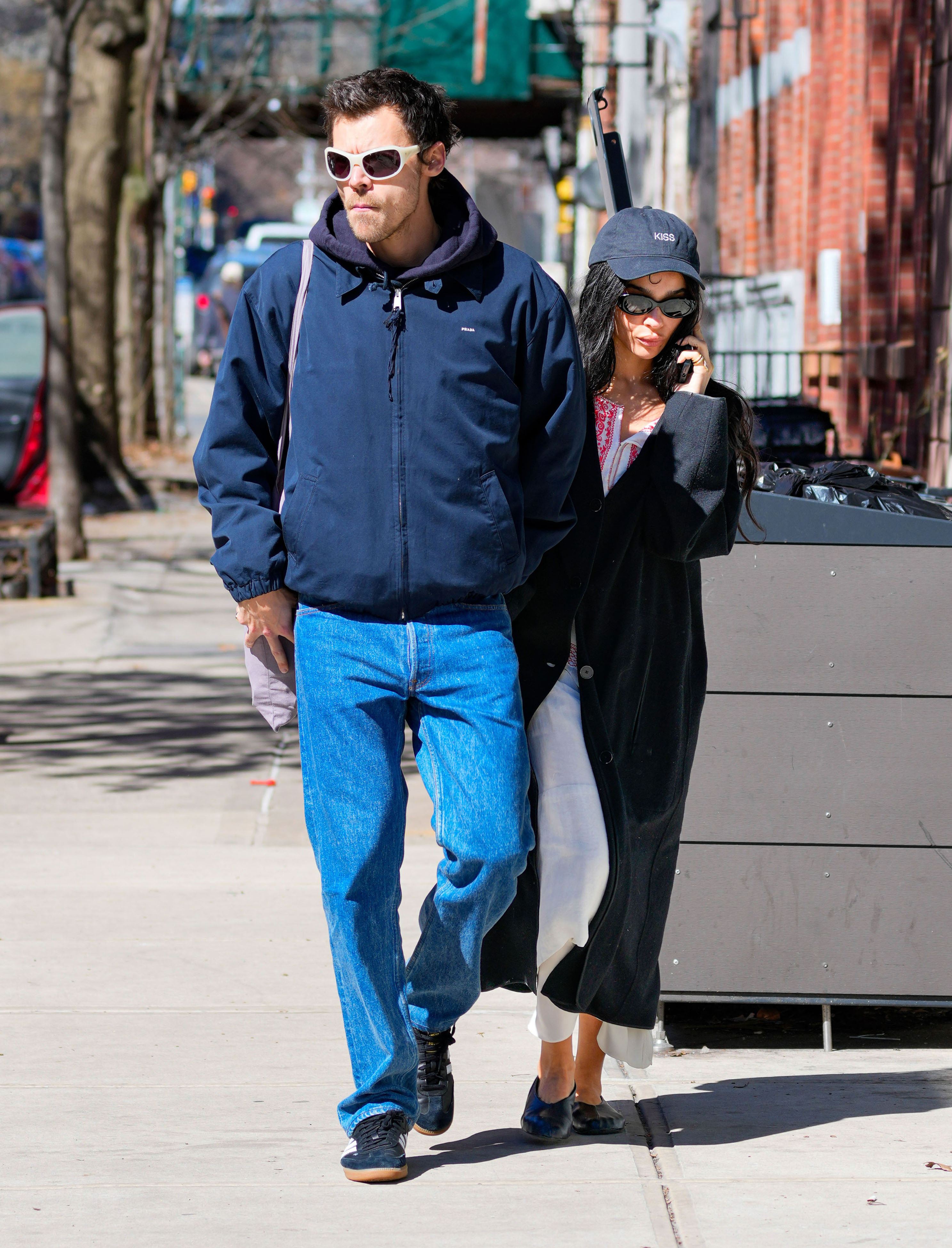 Harry Styles and Zoe Kravitz are seen on March 09, 2026 in New York City. | Source: Getty Images