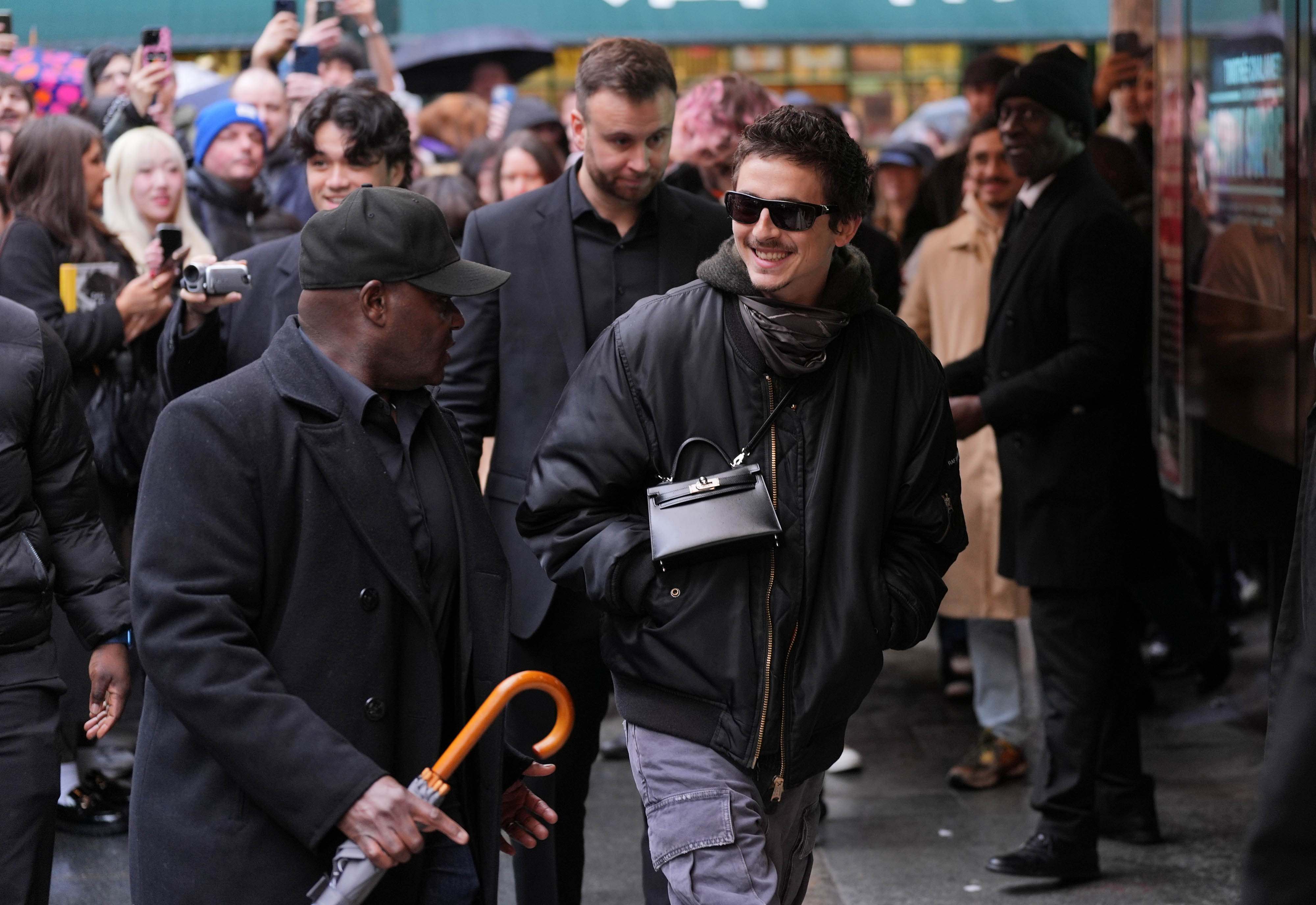 Timothée Chalamet arrives to attend a Prince Charles Cinema In Conversation event, Leicester Square, London. | Source: Getty Images