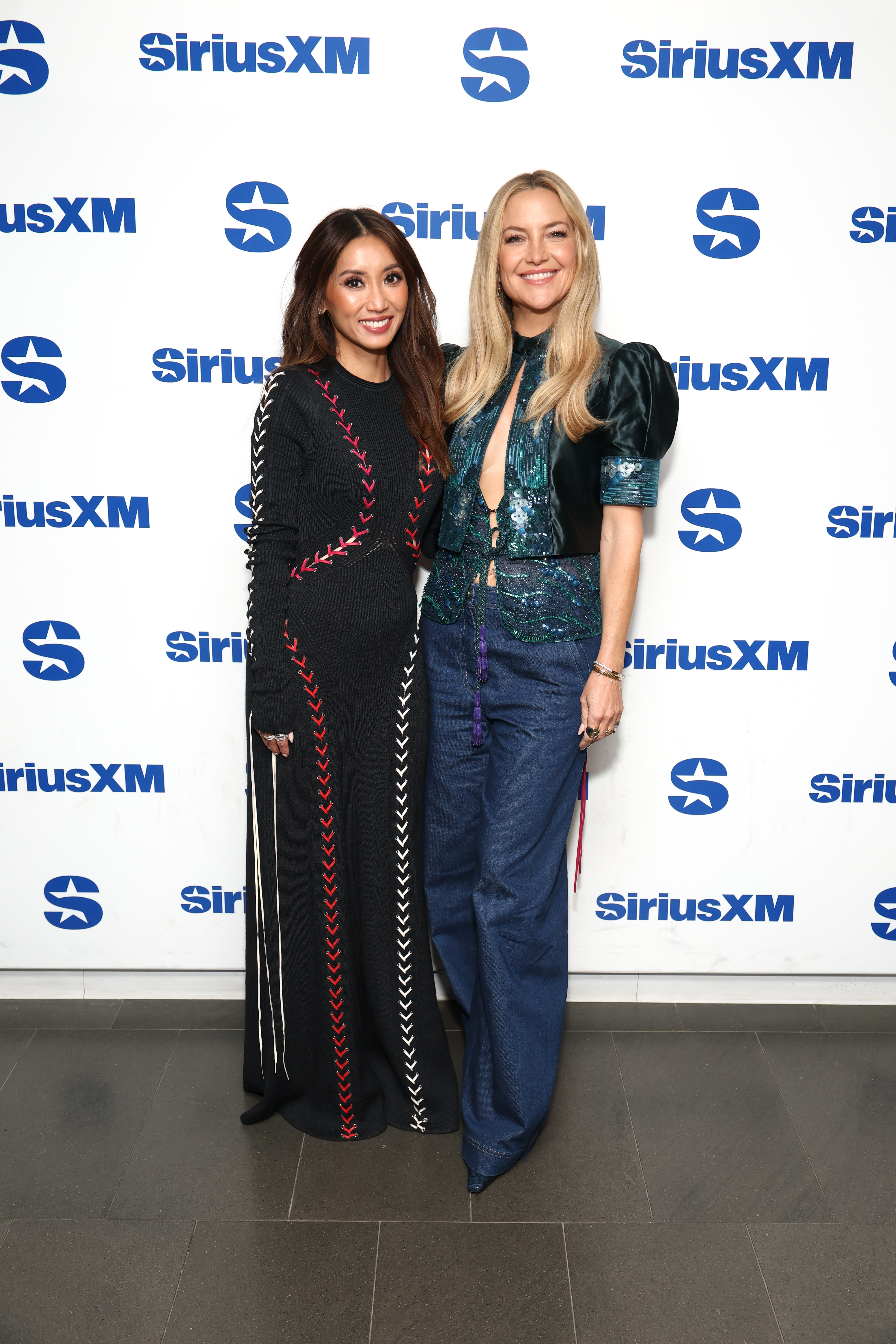 Brenda Song and Kate Hudson attend SiriusXM's Front Row with the cast of 'Running Point' at SiriusXM Studios on April 21, 2026 in New York City. | Source: Getty Images