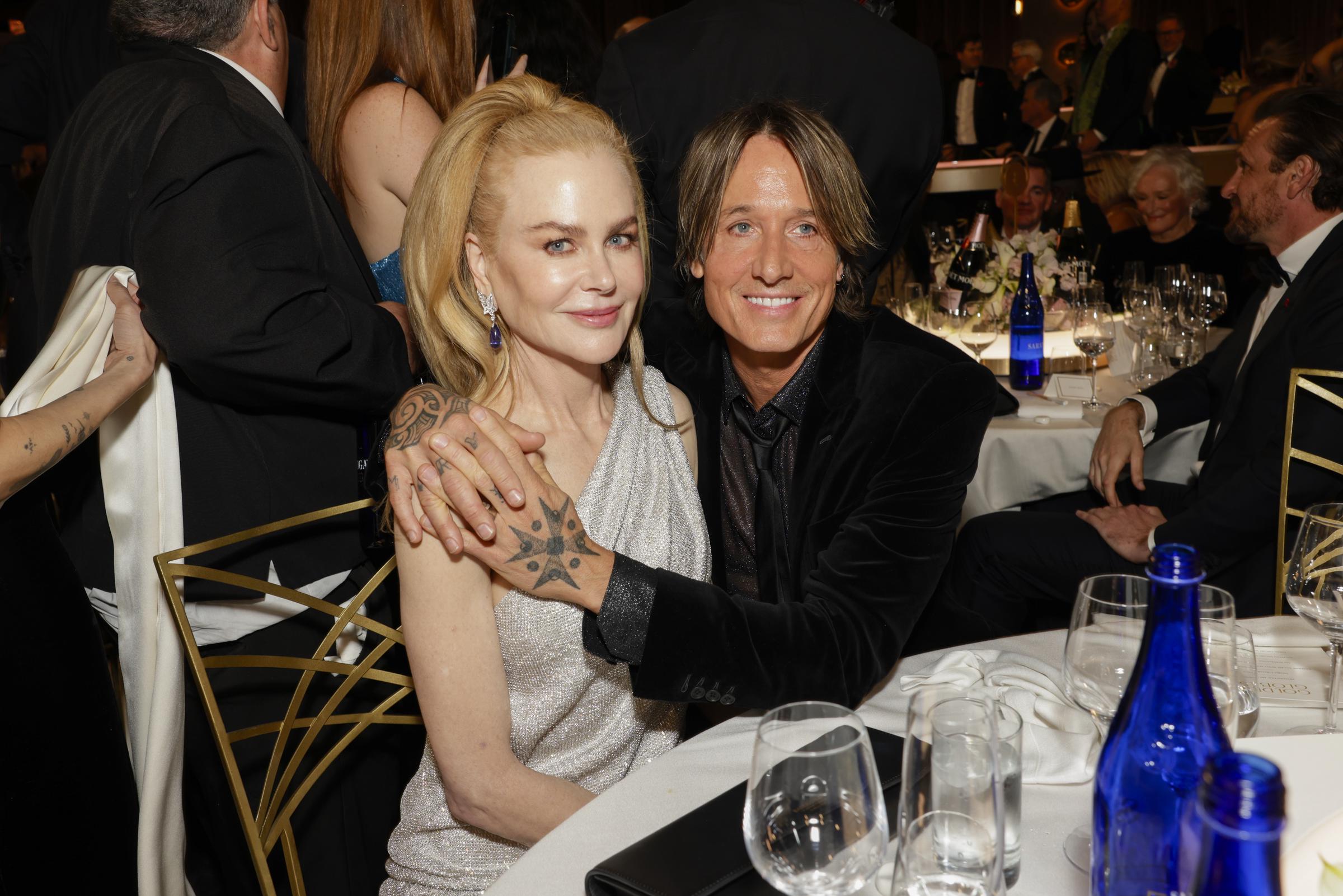 Nicole Kidman and Keith Urban attend the 82nd Annual Golden Globe Awards at The Beverly Hilton on January 5, 2025, in Beverly Hills, California. | Source: Getty Images