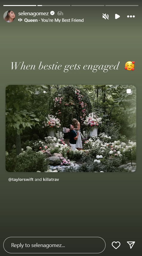 A screengrab of Selena Gomez's Instagram Stories post, shared on August 27, 2025. | Source: Instagram/selenagomez
