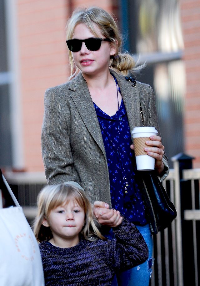 Michelle Williams and Matilda Ledger out in New York City on October 30, 2009 | Source: Getty Images