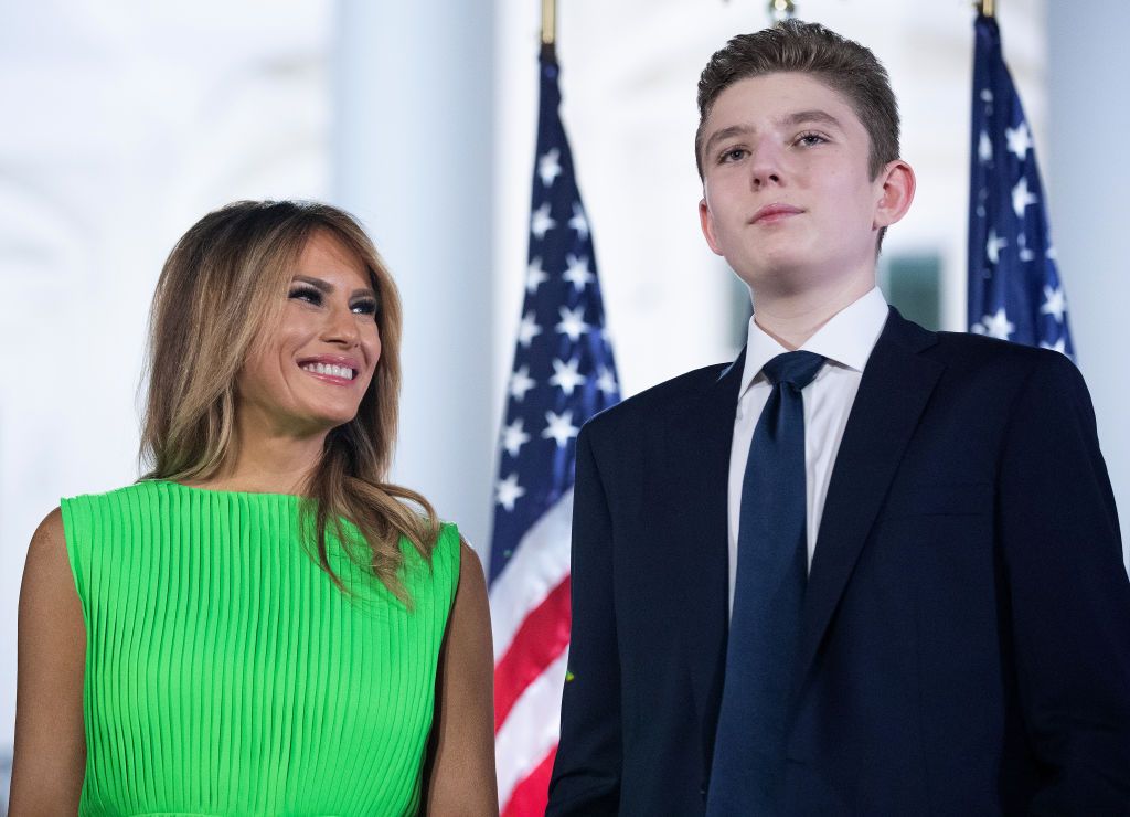 Melania and Barron Trump on August 27, 2020 in Washington DC | Source: Getty Images