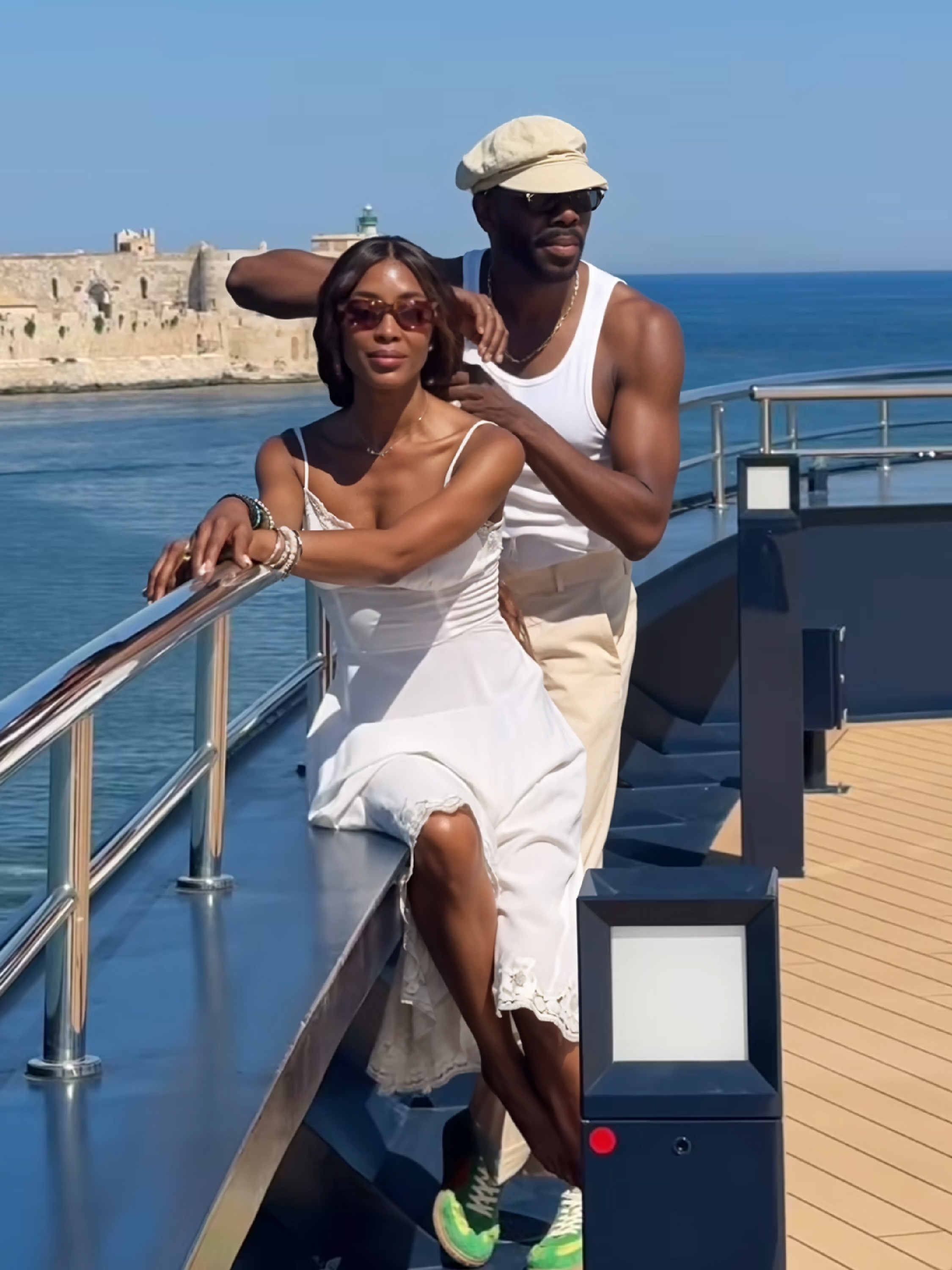 Naomi Campbell and Colman Domingo are seen on the Ritz-Carlton Yacht on June 30, 2025, in Sicily, Italy. | Source: Getty Images