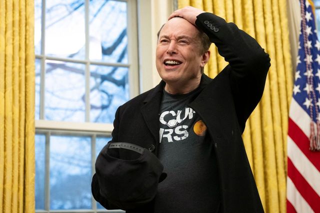 Elon Musk at the Oval Office of the White House in Washington, DC on February 11, 2025 | Source: Getty Images