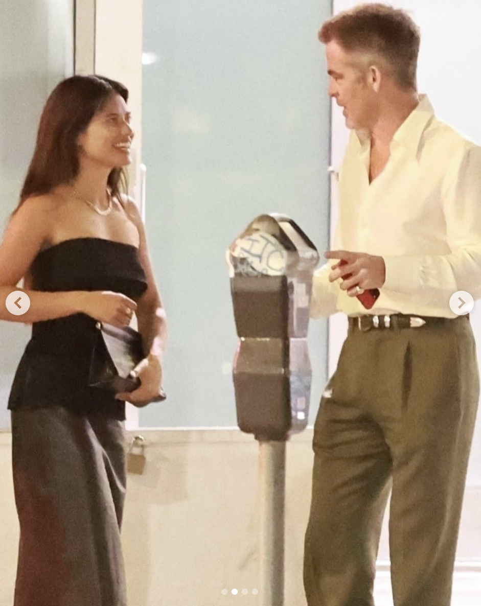 Chris Pine and Keana Sky Wenger out in Los Angeles, California on September 25, 2025. | Source: Instagram/justjared
