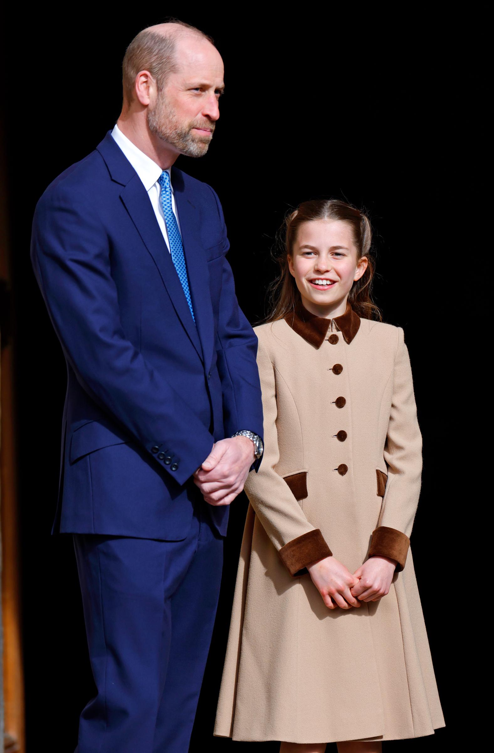 Prince William, Prince of Wales and Princess Charlotte of Wales attend the traditional Easter Sunday Mattins Service at St George's Chapel, Windsor Castle on April 5, 2026 in Windsor, England. | Source: Getty Images