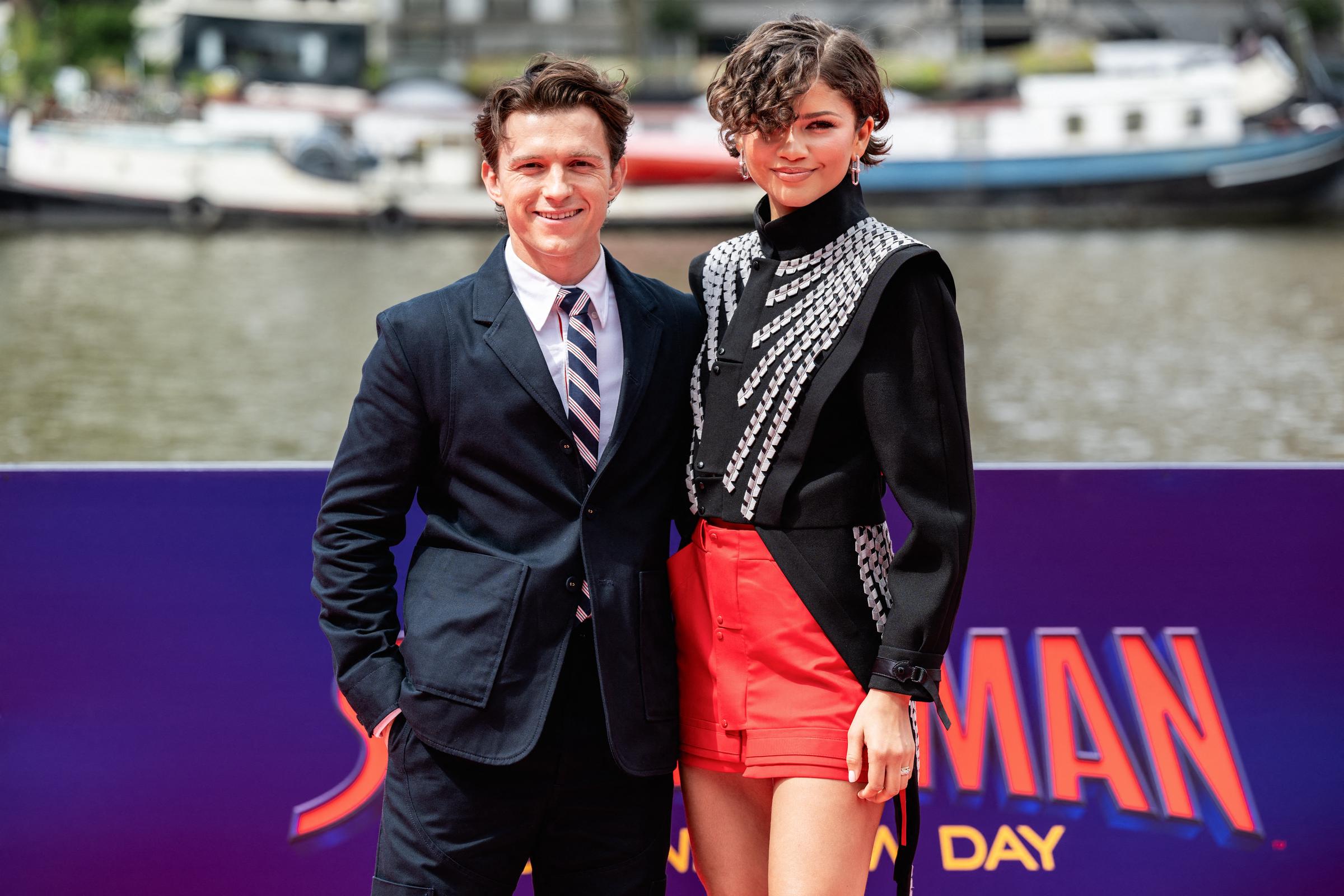 Tom Holland and Zendaya pose during a photocall for "Spider-Man: Brand New Day" at Museum H'Art on June 17, 2026 in Amsterdam, Netherlands. | Source: Getty Images
