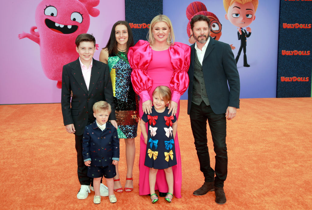 Seth Blackstock, Remington Alexander Blackstock, Savannah Blackstock, Kelly Clarkson, River Rose Blackstock, and Brandon Blackstock arrive at the STX Films World Premiere Of "UglyDolls" at Regal Cinemas L.A. Live on April 27, 2019, in Los Angeles, California. | Source: Getty Images