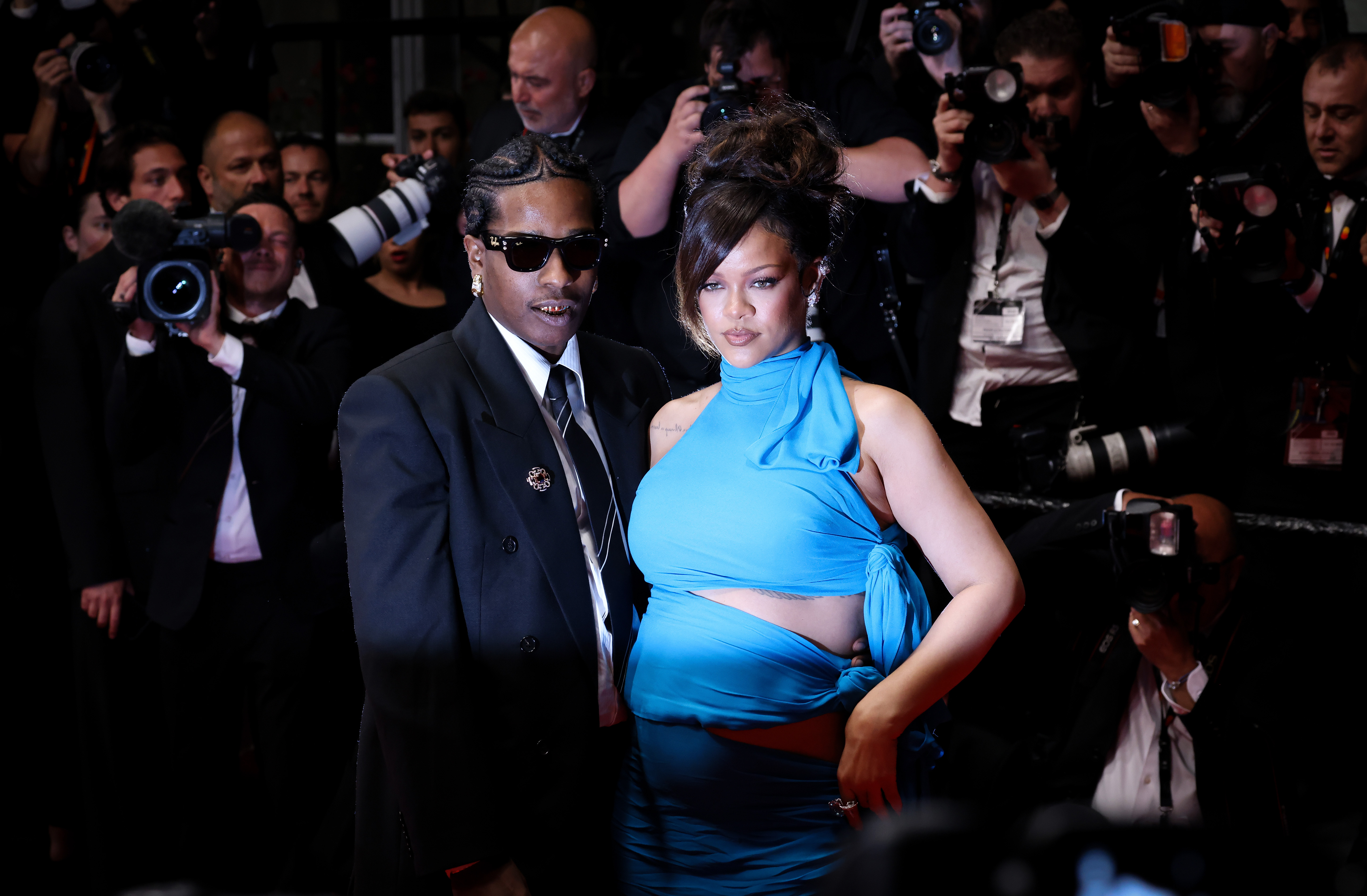 A$AP Rocky and Rihanna attend the "Highest 2 Lowest" red carpet at the 78th annual Cannes Film Festival at Palais des Festivals on May 19, 2025, in Cannes, France. | Source: Getty Images