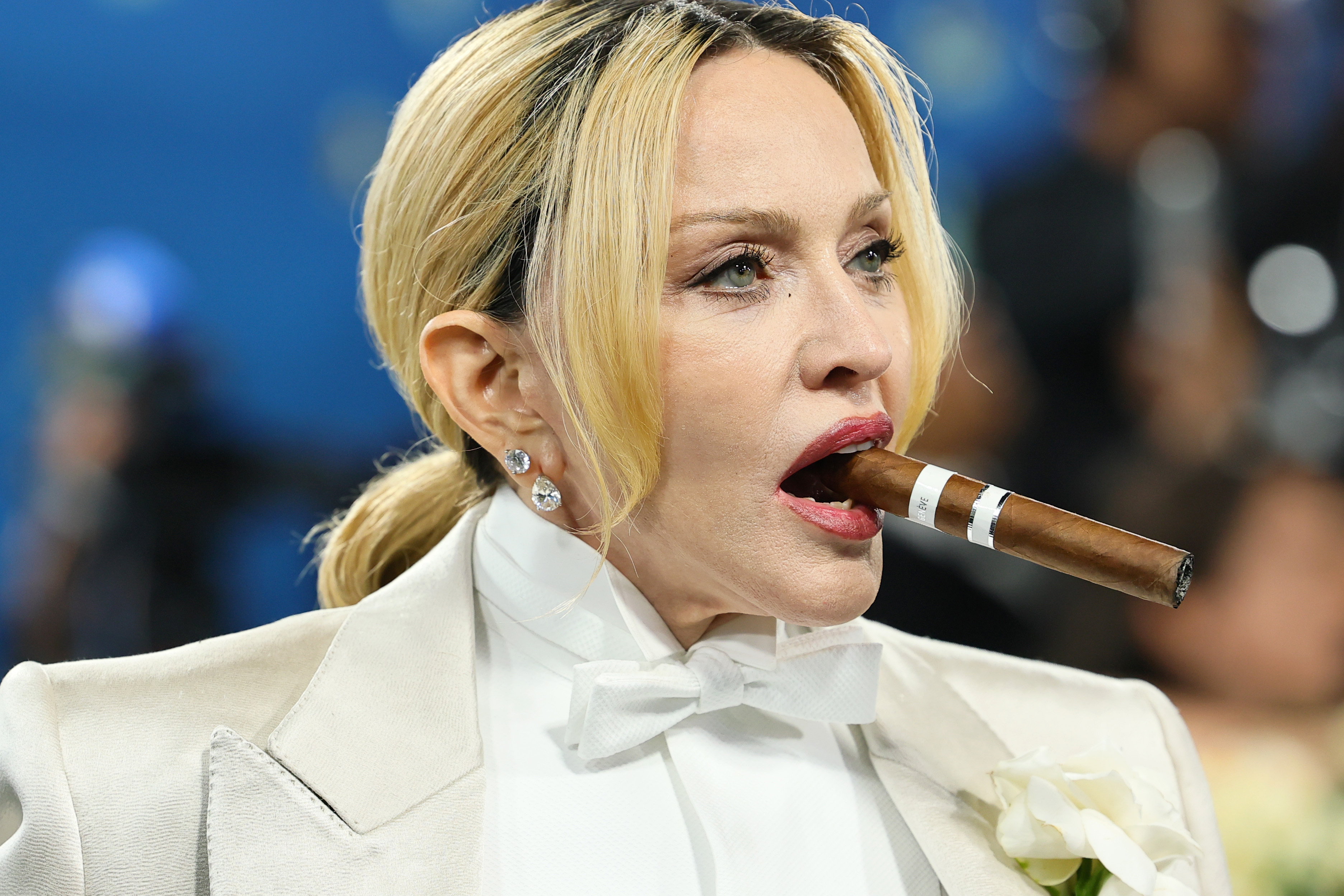 Madonna attends The 2025 Met Gala Celebrating "Superfine: Tailoring Black Style" - Arrivals at Metropolitan Museum of Art on May 5, 2025 in New York City | Source: Getty Images