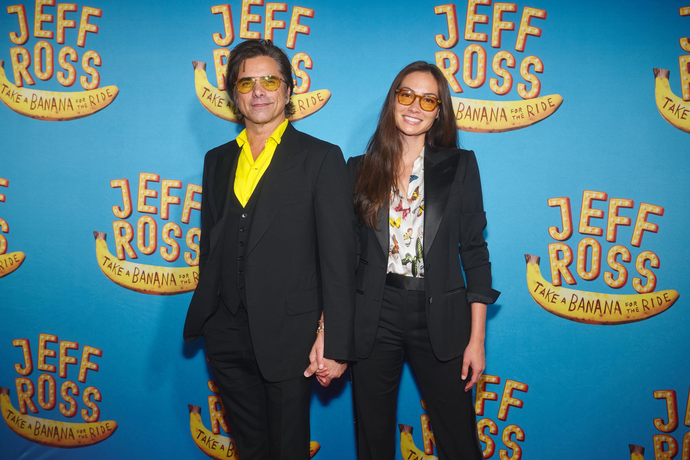 John Stamos and Caitlin McHugh Stamos attend "Jeff Ross: Take A Banana For The Ride" Broadway Opening Night at Nederlander Theatre on August 18, 2025, in New York City. | Source: Getty Images