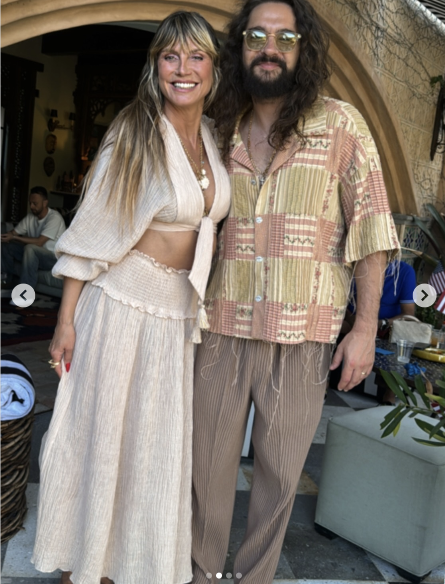 Heidi Klum and her husband Tom Kaulitz on July 4, 2025 | Source: Instagram/heidiklum