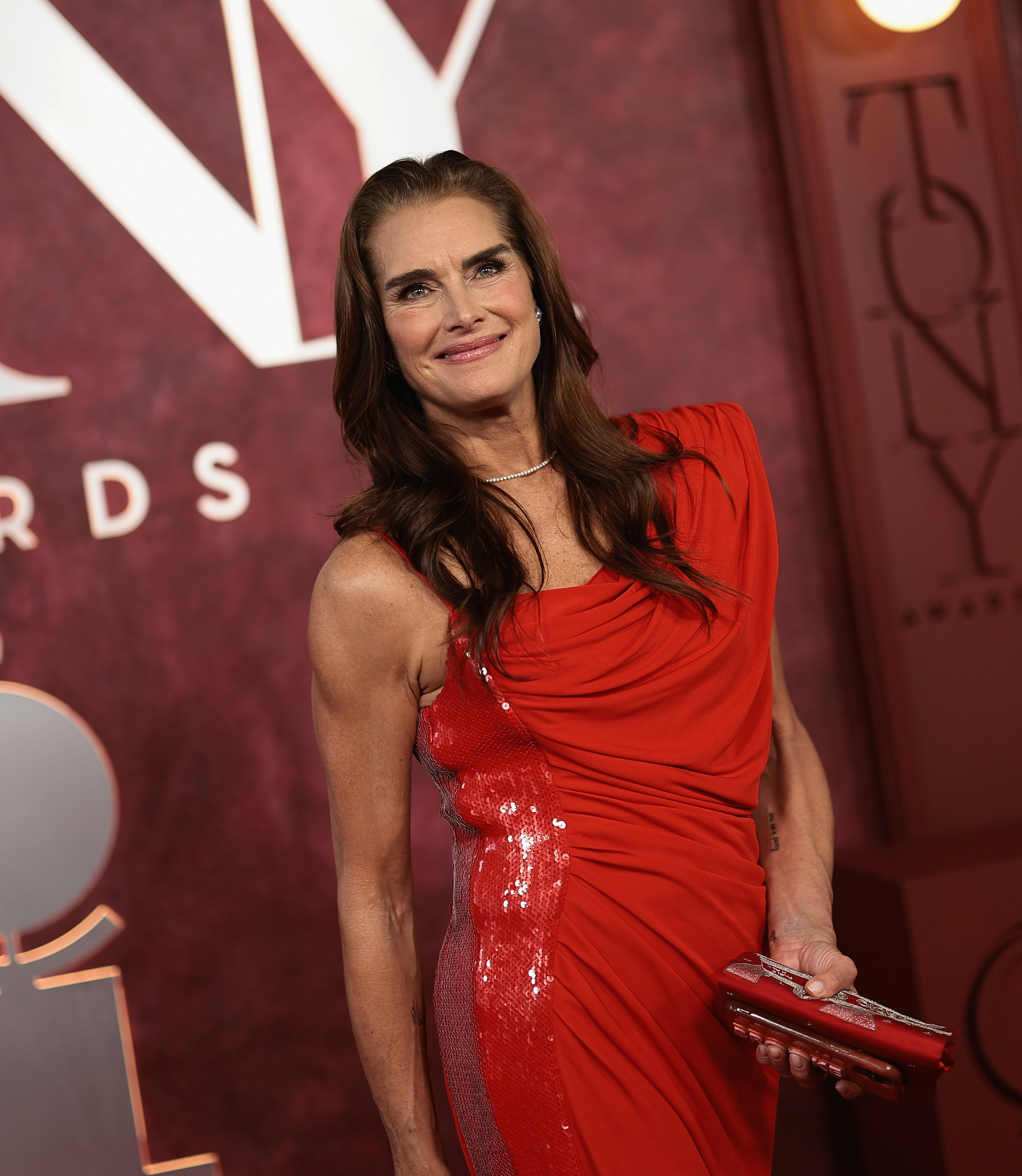 Brooke Shields attends The 78th Annual Tony Awards at Radio City Music Hall on June 08, 2025 in New York City | Source: Getty Images