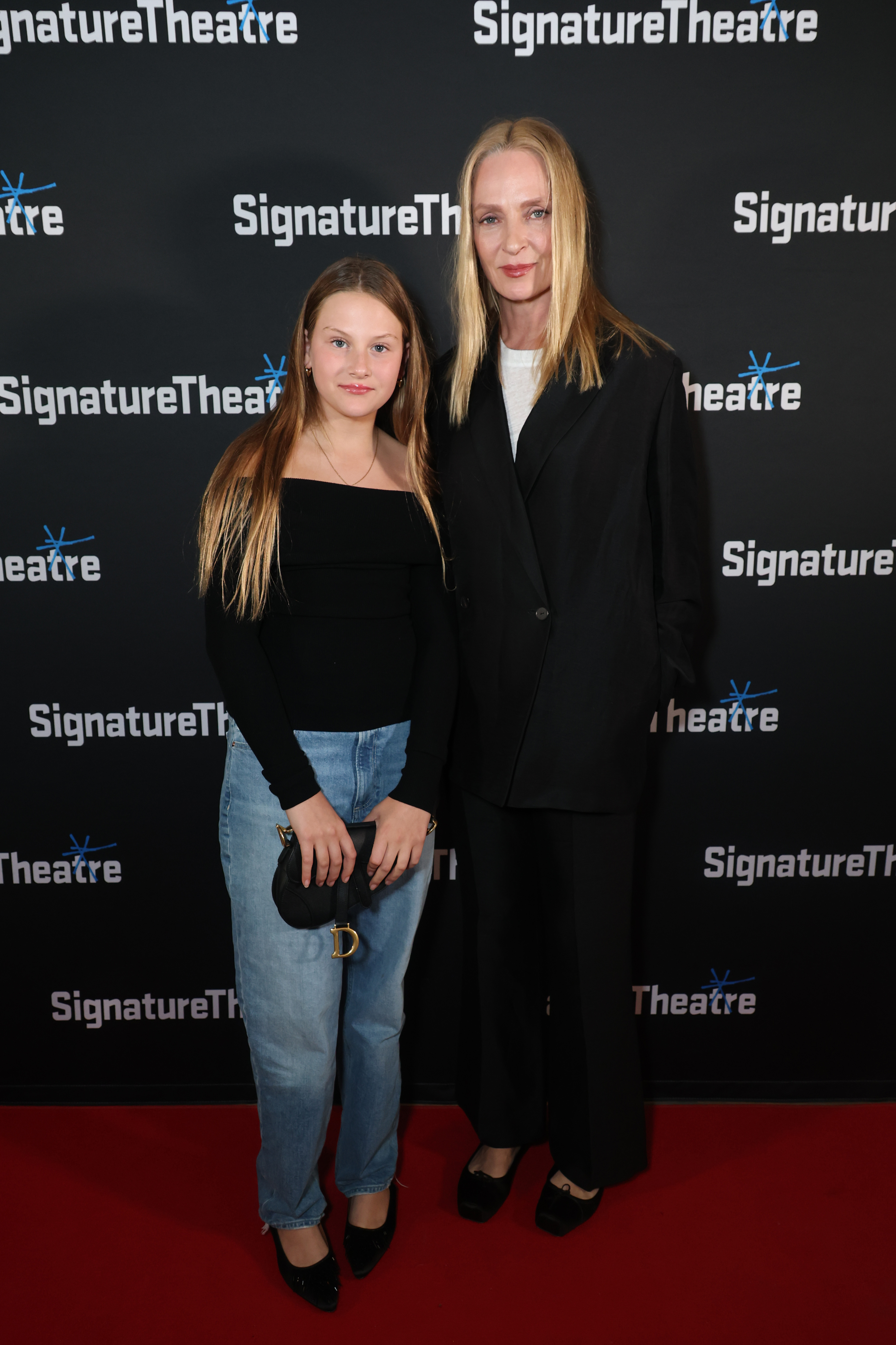 Luna Thurman-Busson and Uma Thurman attend the "Eurydice" Opening Night at Signature Theatre on June 2, 2025, in New York City. | Source: Getty Images