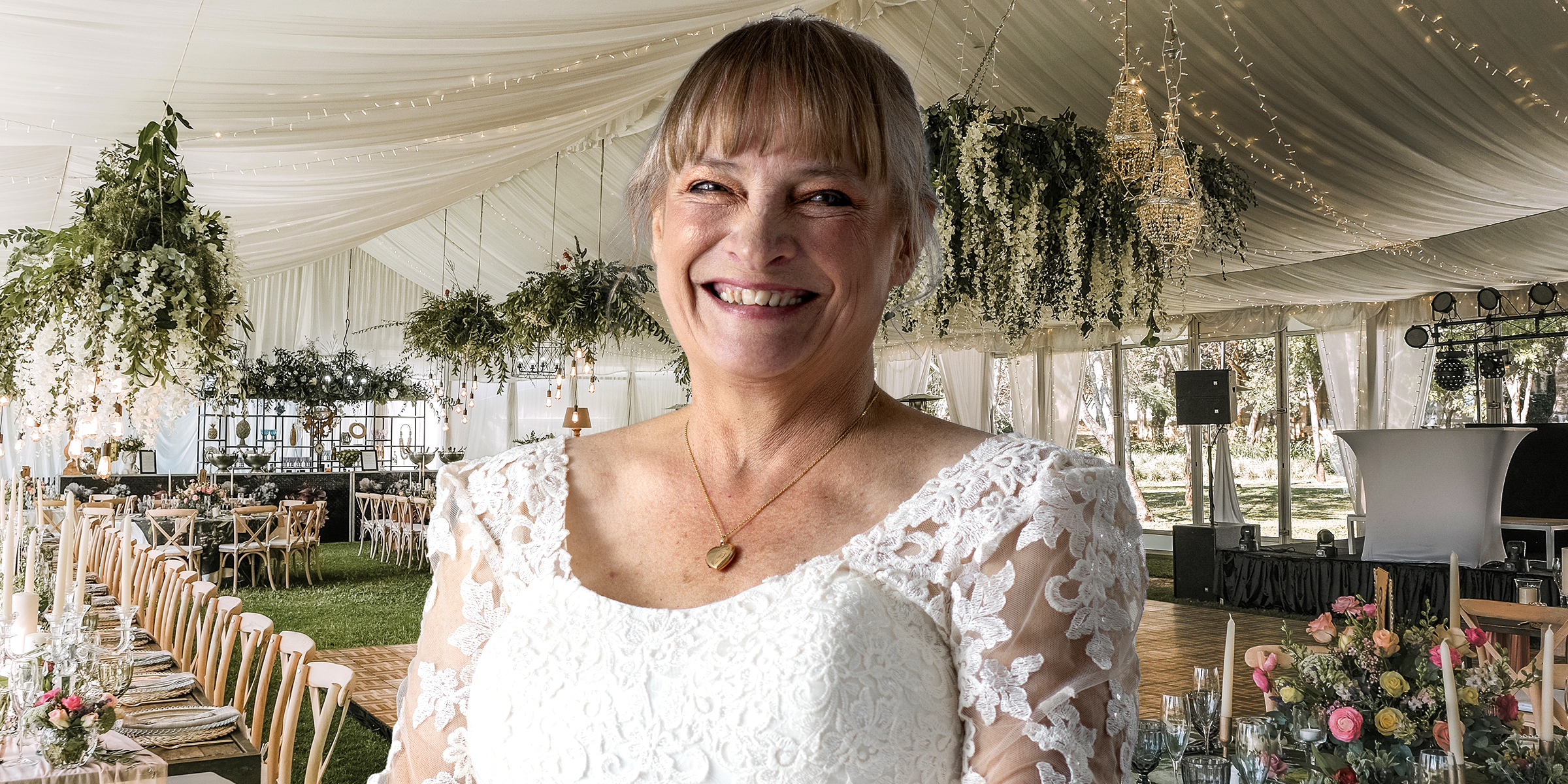 A mature woman wearing a wedding dress | Source: Shutterstock, Getty Images