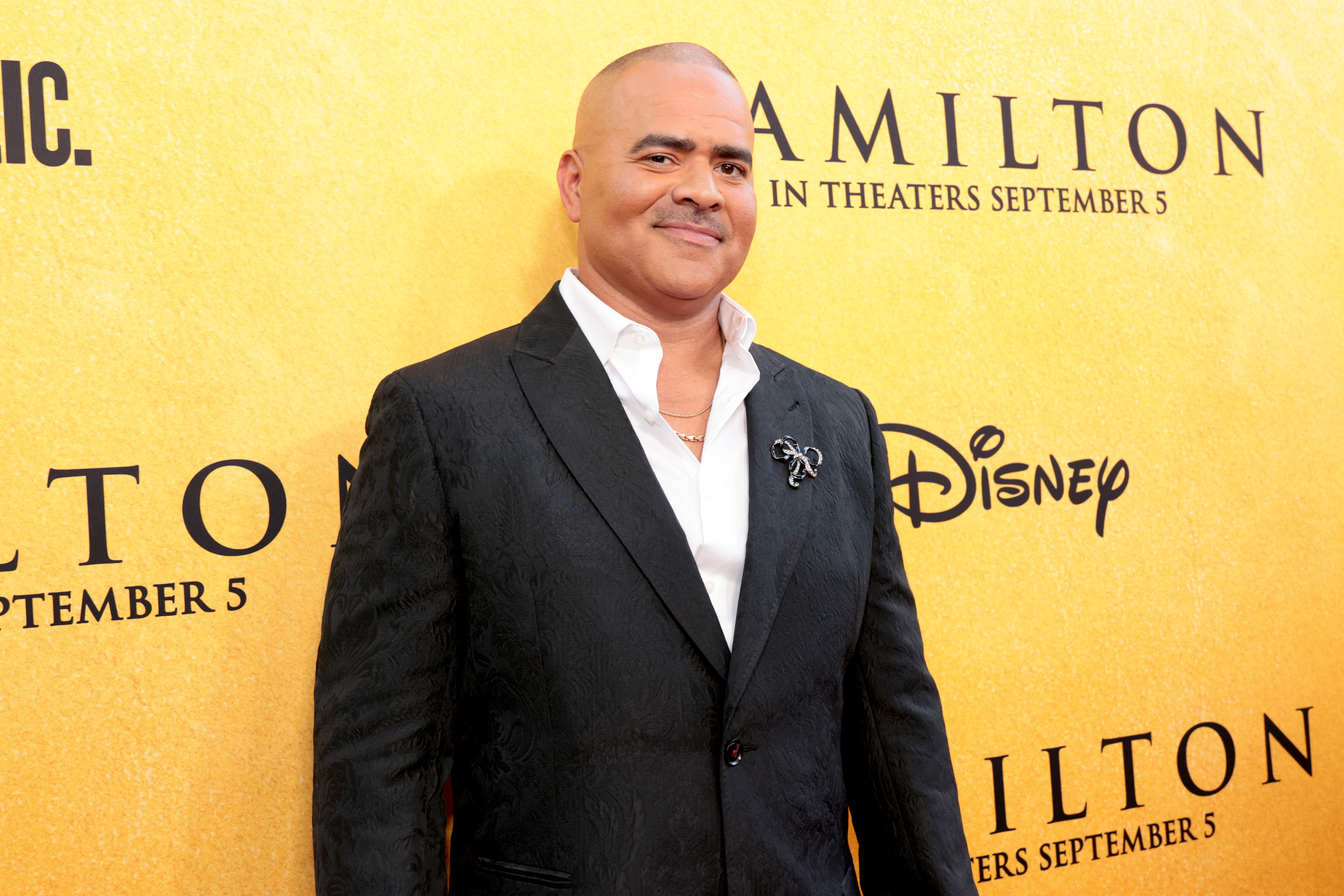 Christopher Jackson attends the special NY premiere of Hamilton at The Public Theater's Delacorte Theater on September 03, 2025 in New York City. | Source: Getty Images