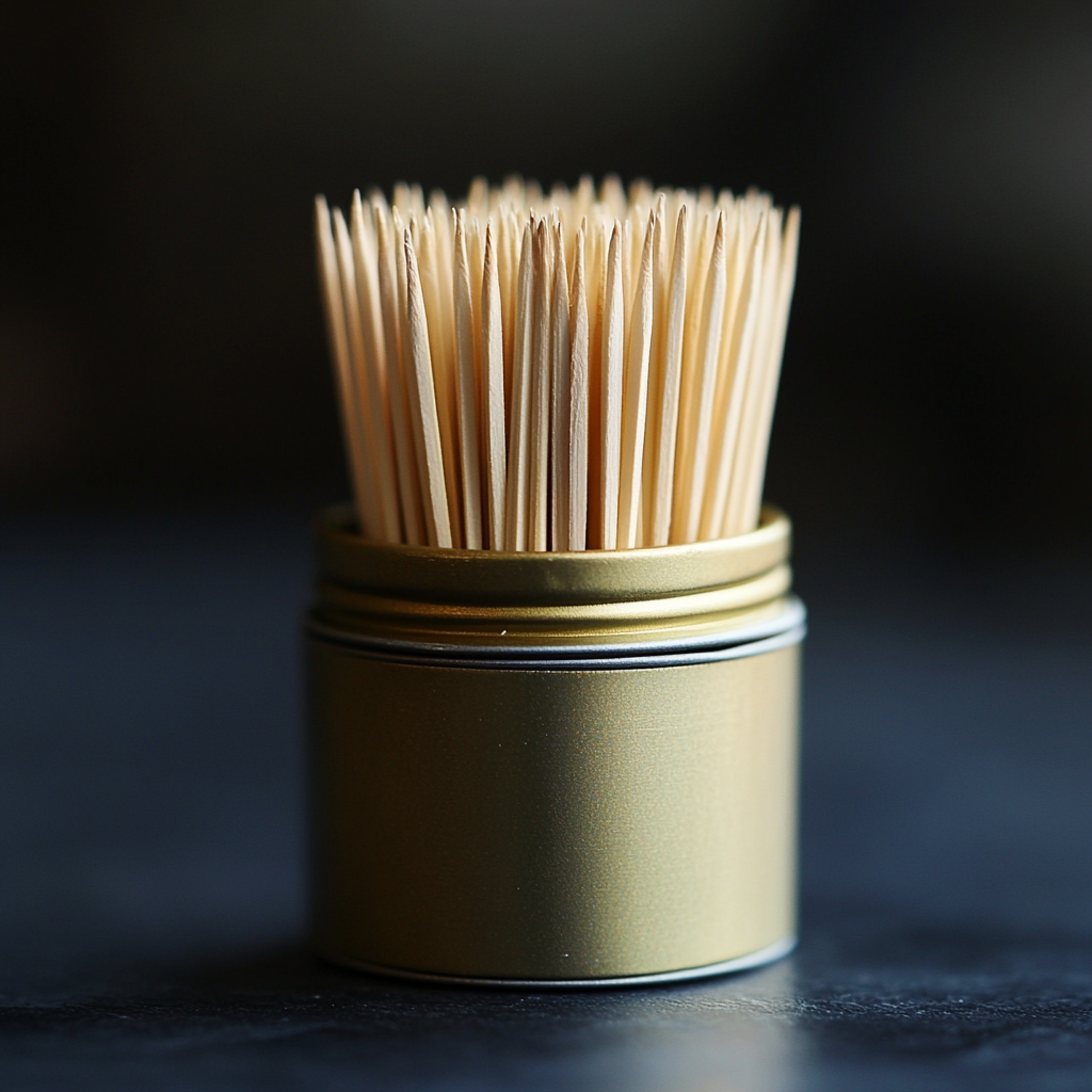 A container of toothpicks | Source: Midjourney